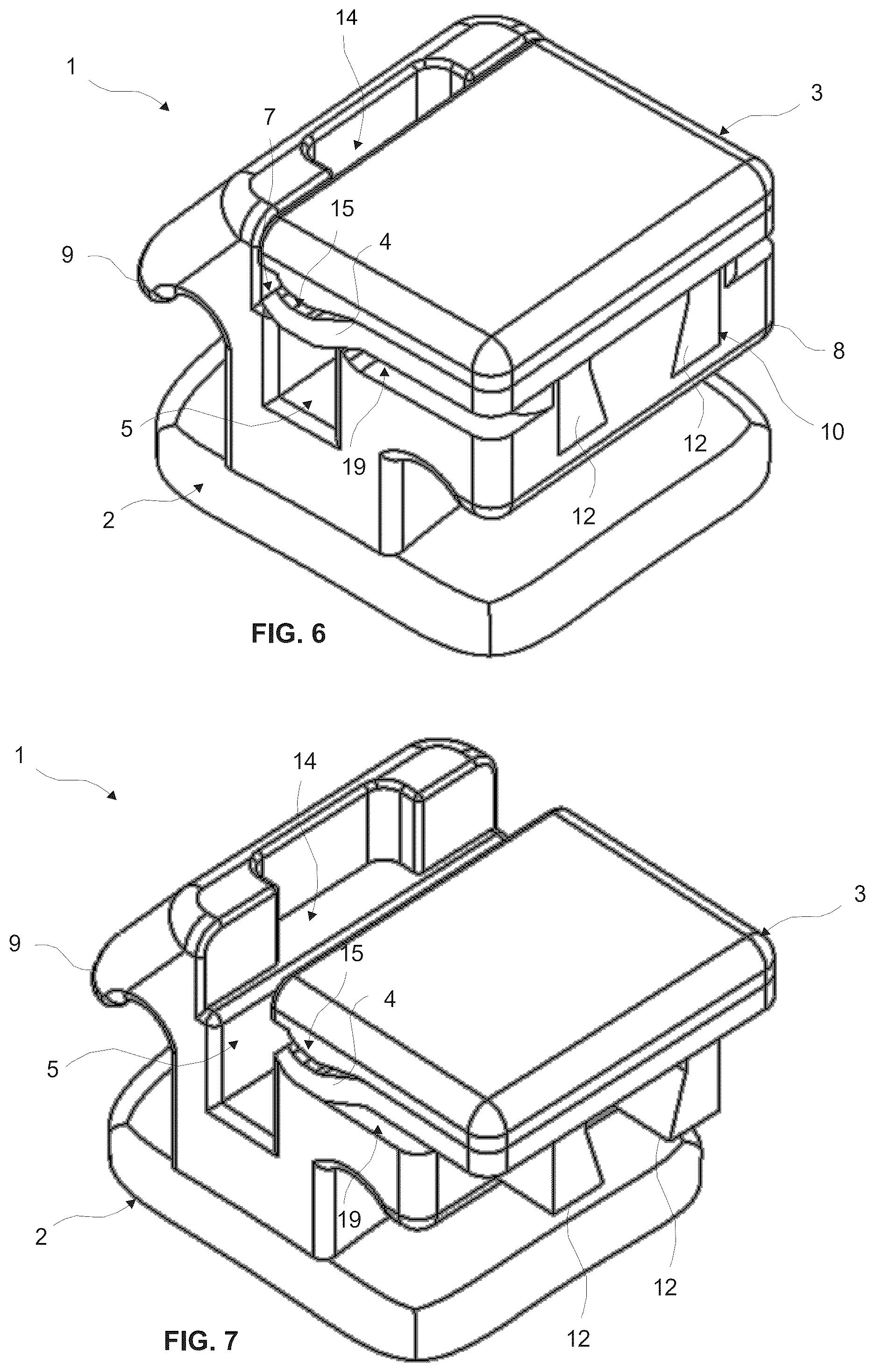 Patent US12588979 Figure 4 – Active self-ligating orthodontic bracket