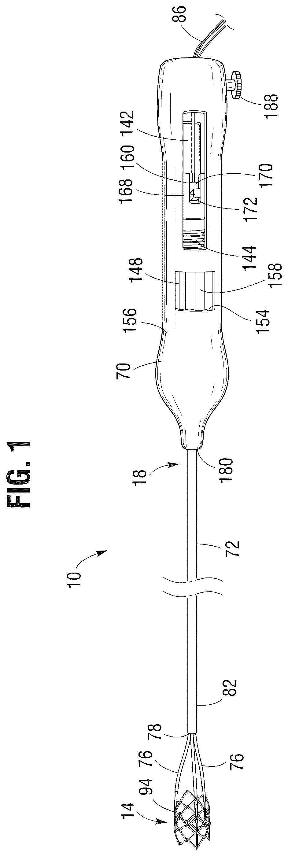 Patent US12588990 Figure 1 – Delivery apparatus for a prosthetic heart valve