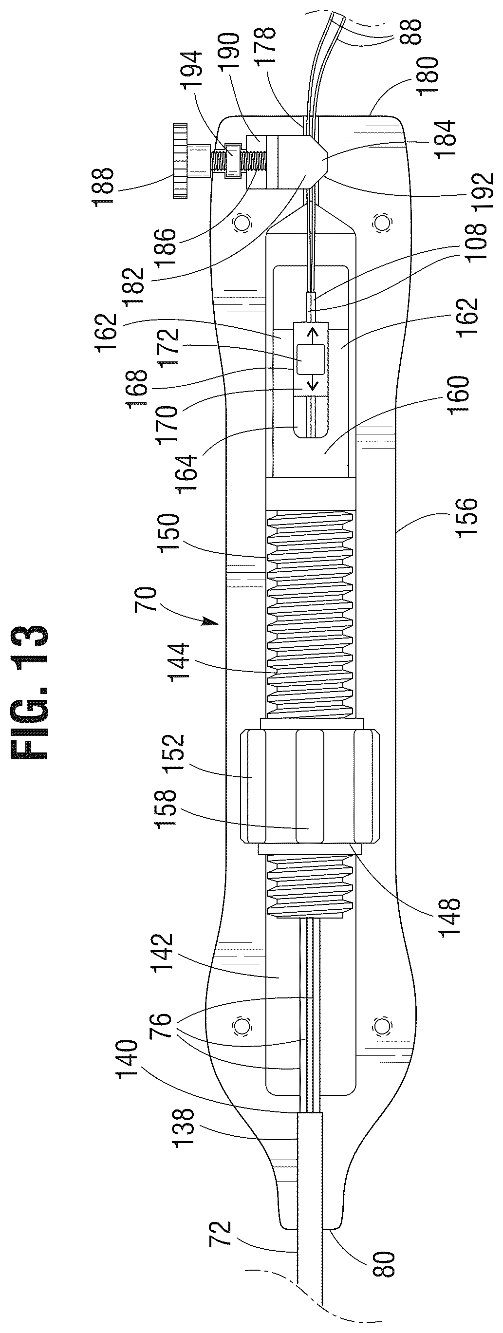 Patent US12588990 Figure 8 – Delivery apparatus for a prosthetic heart valve
