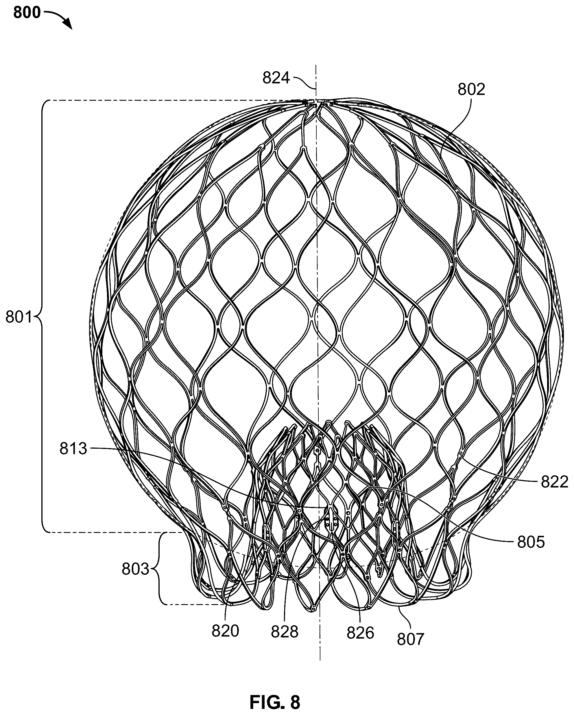 Patent US12588998 Figure 7 – Prosthetic heart valve for natural blood flow