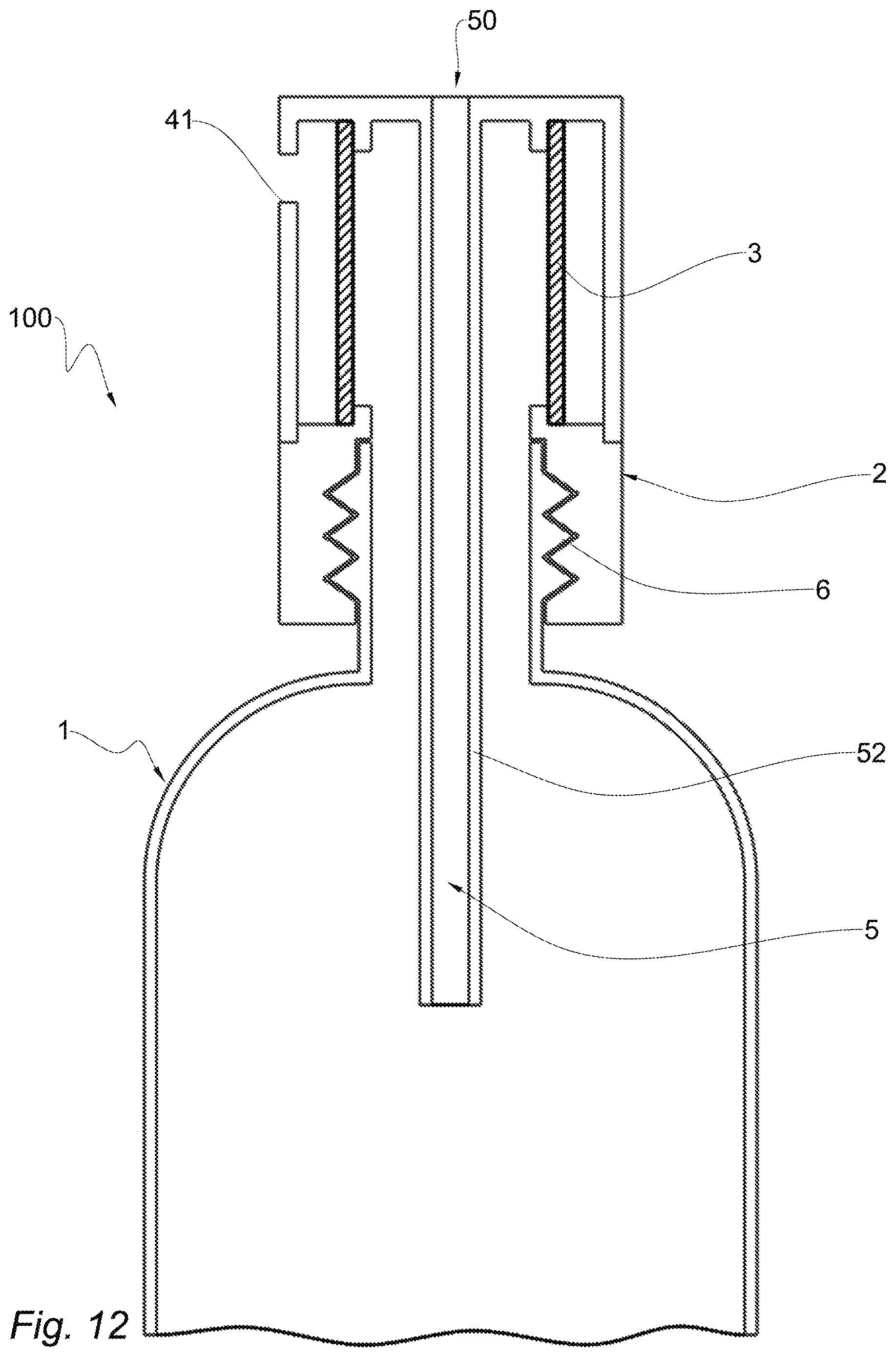 Patent US12590016 Figure 12 – Filtering container for liquids