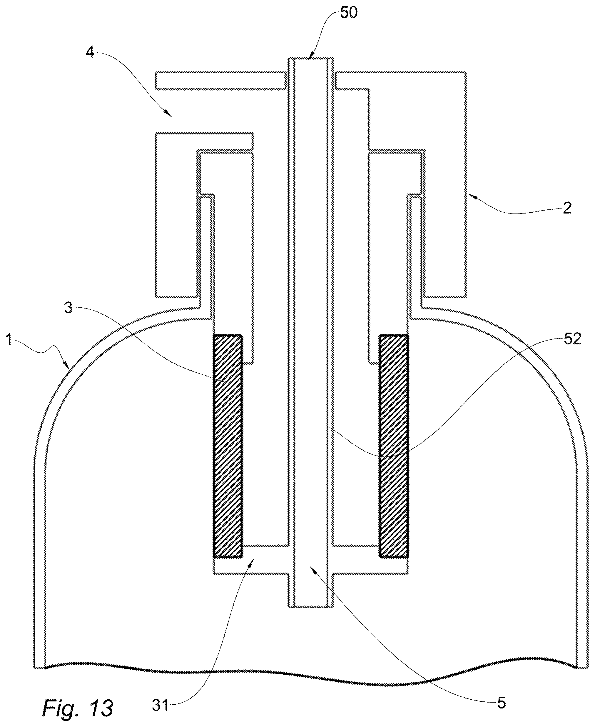 Patent US12590016 Figure 13 – Filtering container for liquids