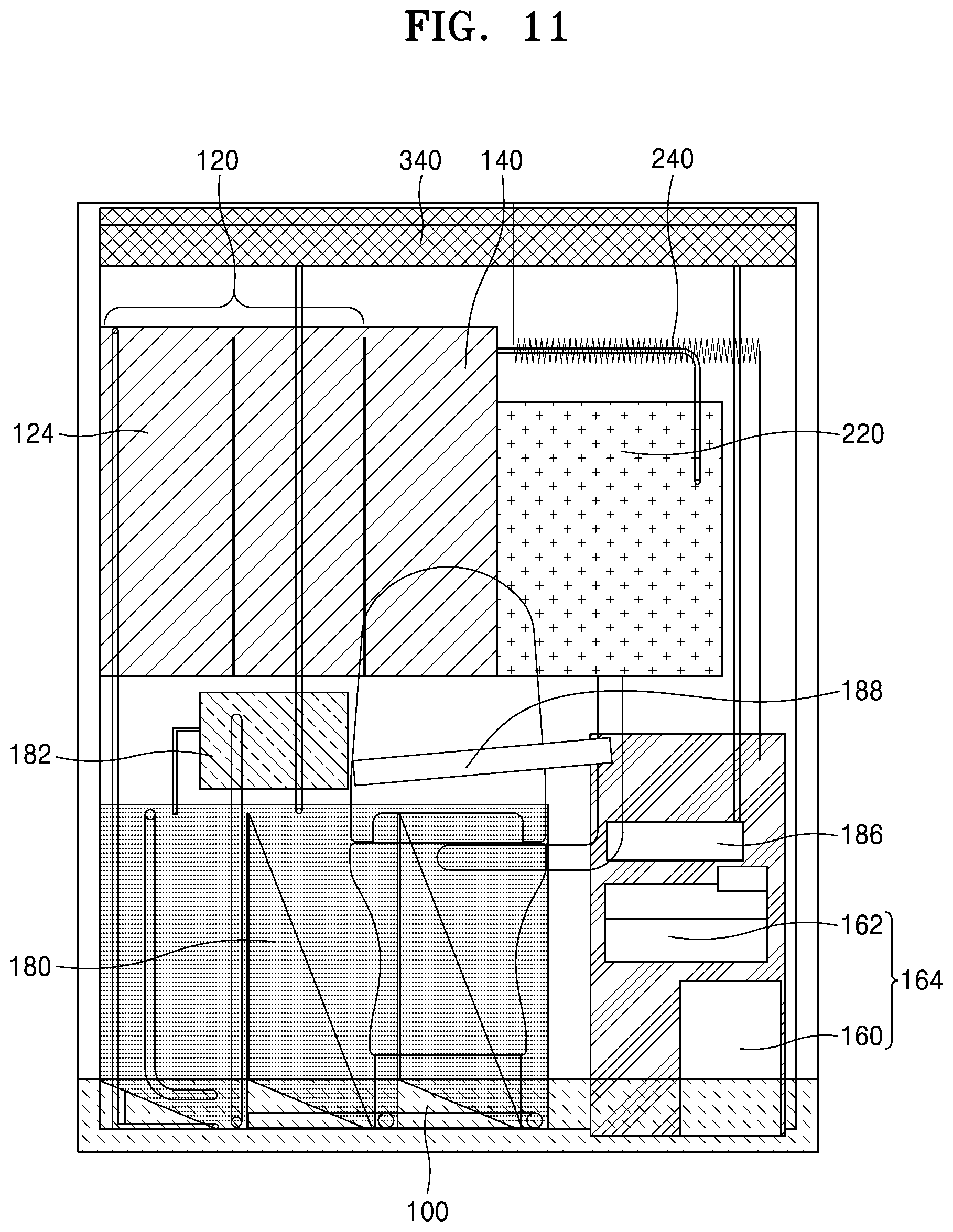 Patent US12590022 Figure 11 – Home toilet waste treatment system comprising bio-treatment device and combustion device, and method for treating toilet waste by using same