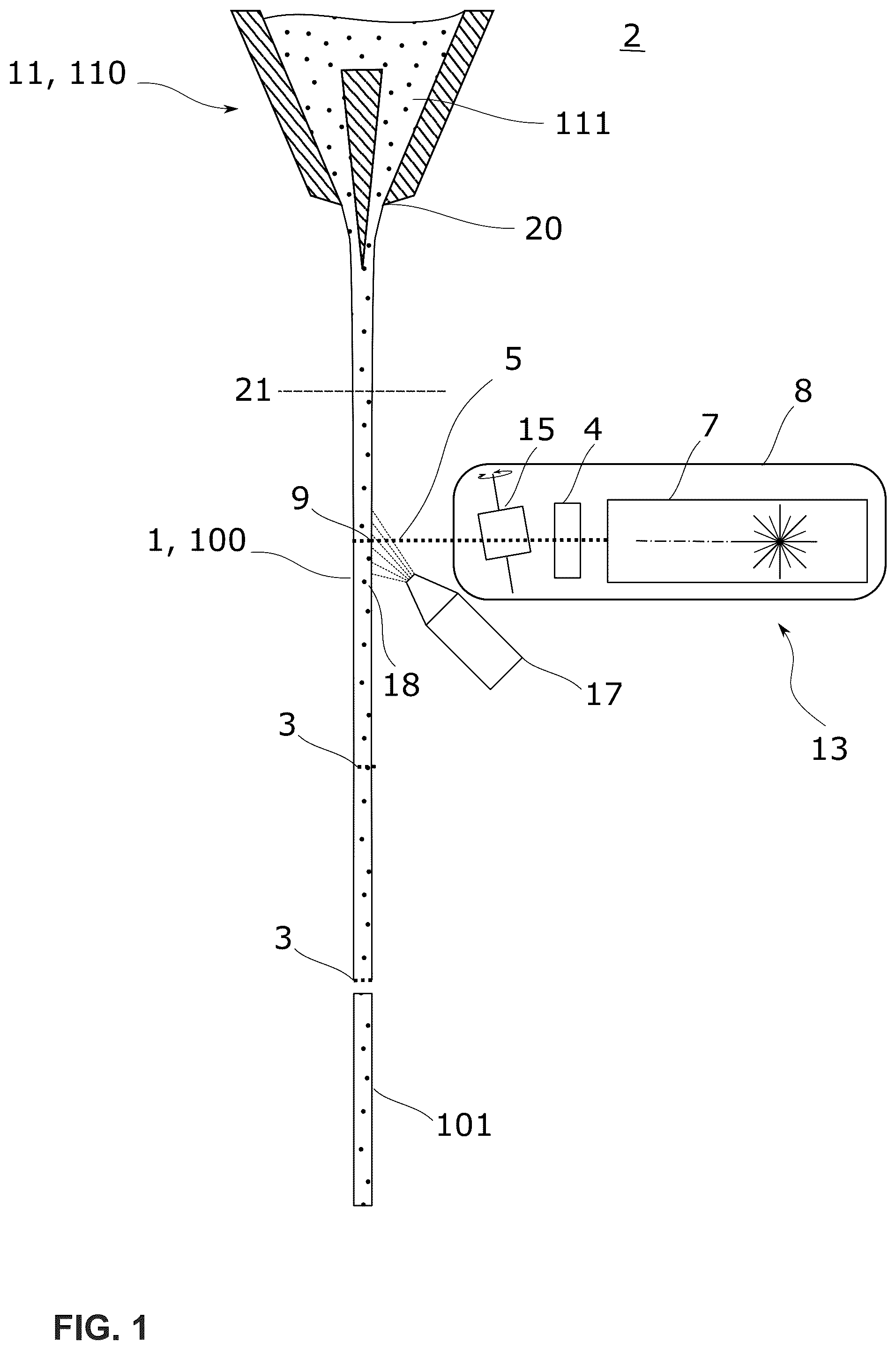 Patent US12590025 — Method and apparatus for processing glass elements — Figure 1