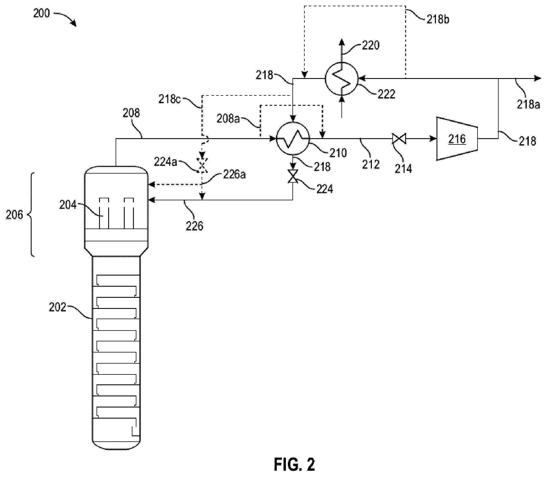 Patent US12590046 Figure 2 – Ethylene recycle systems and methods