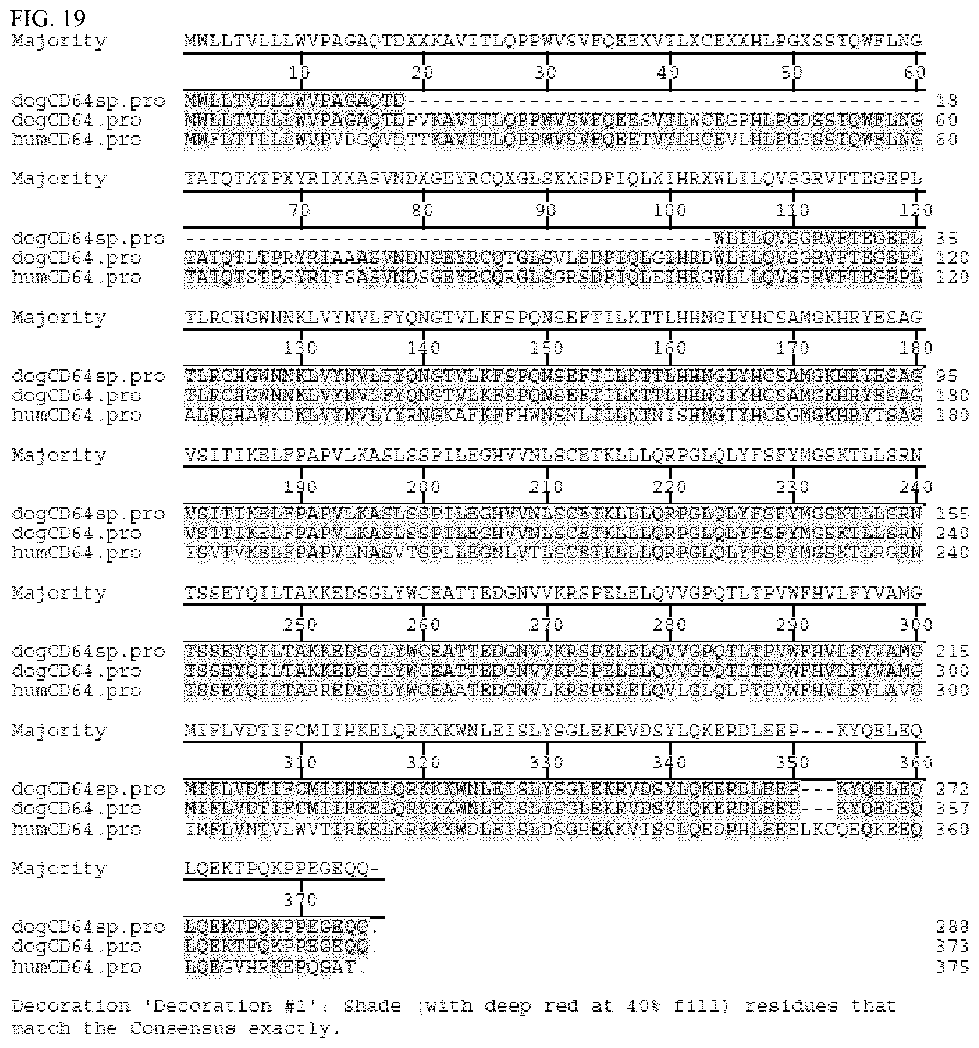 Patent US12590138 Figure 19 – Treatments administering chimeric IgG Fc receptor comprising an extracellular domain of CD64