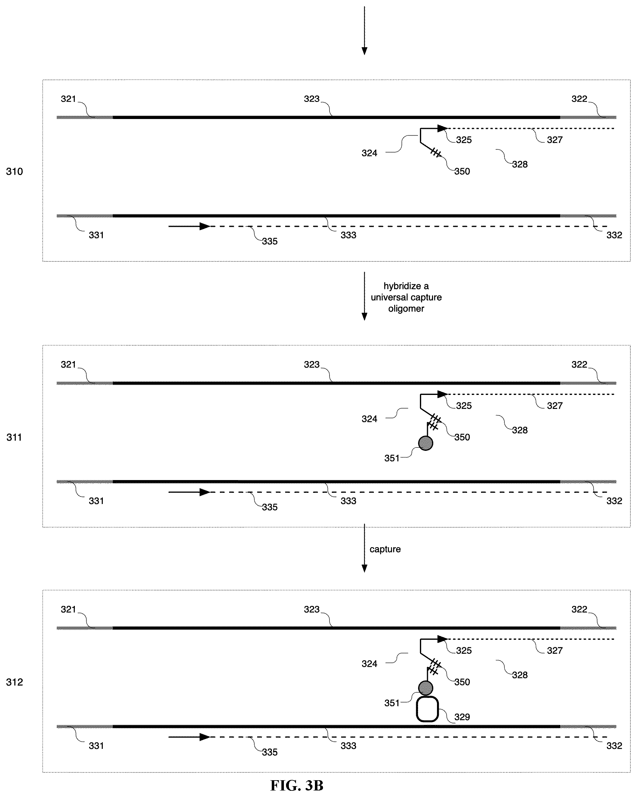 Patent US12590328 Figure 7 – Targeted depletion of non-target library molecules using poison primers during target capture of next-generation sequencing libraries