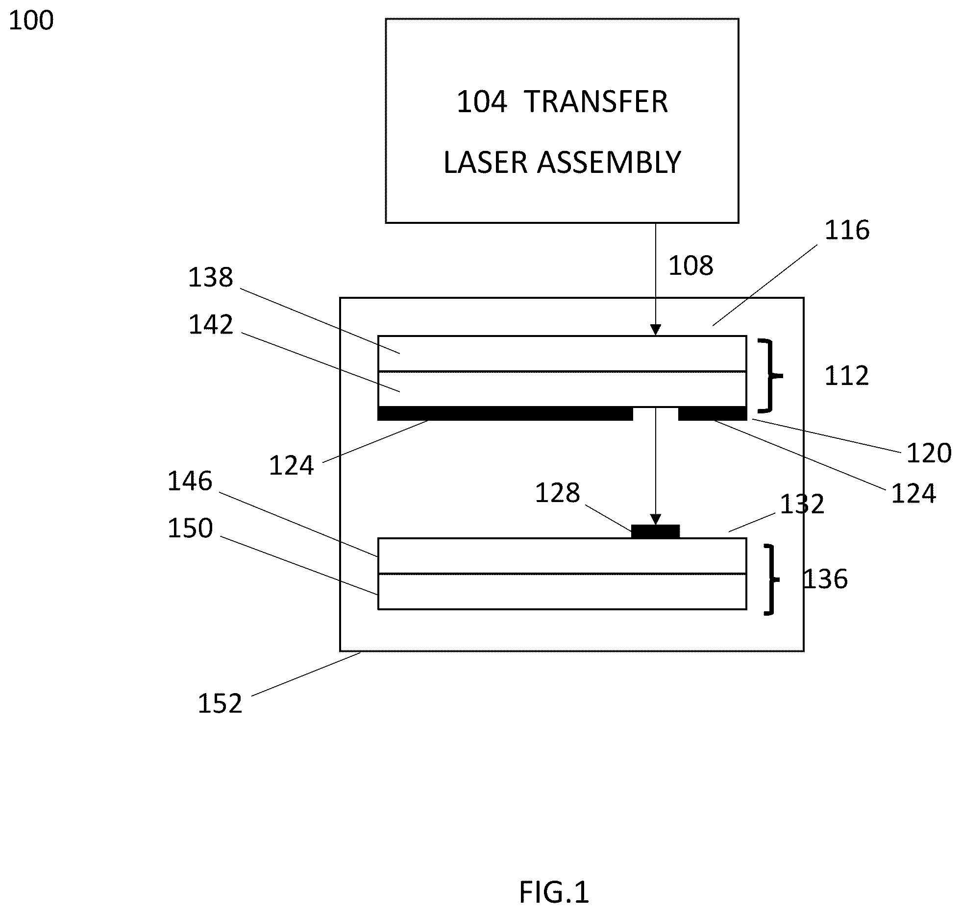 Patent US12590372 Figure 1 – Laser induced forward transfer of 2D materials