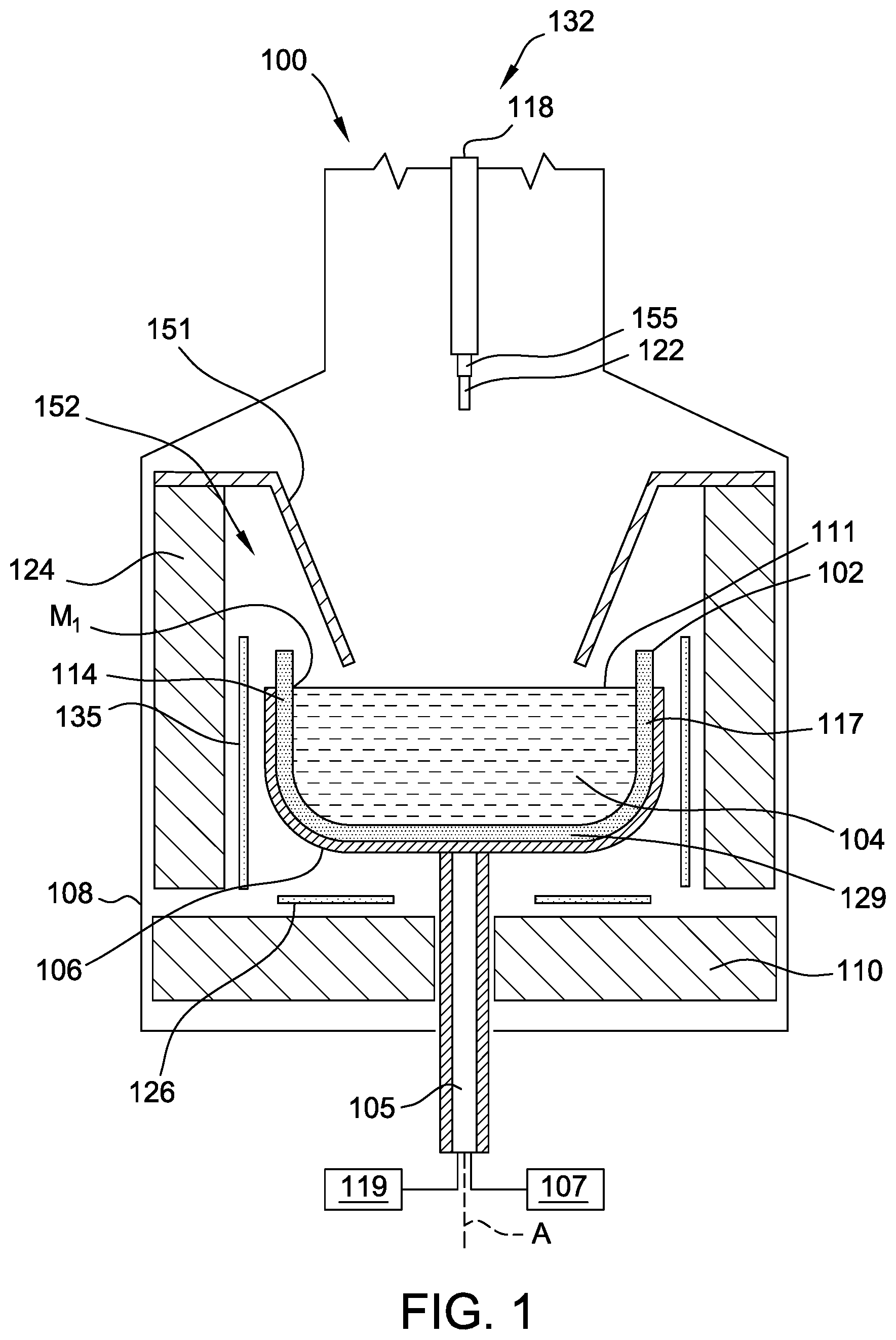 Patent US12590383 — Synthetic crucibles with rim coating — Figure 1