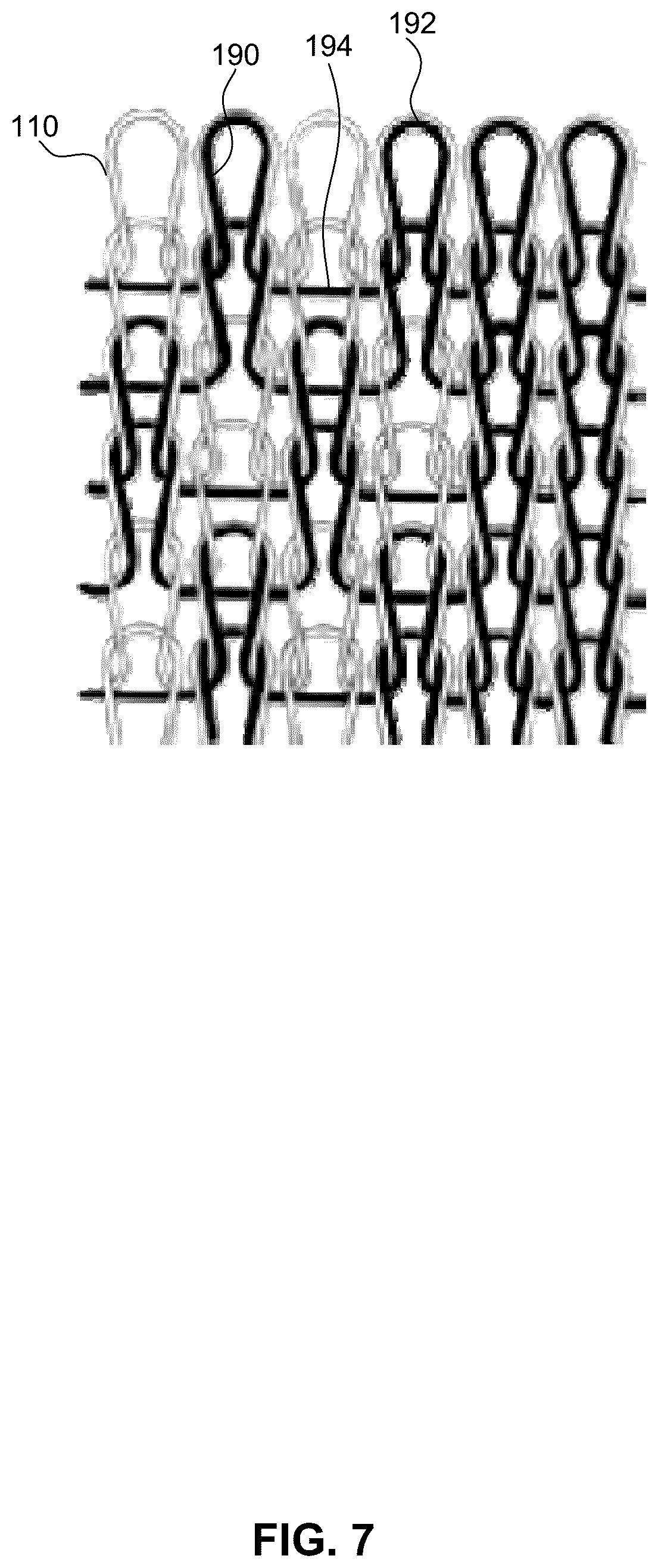 Patent US12590389 Figure 7 – Method for manufacturing knit articles incorporating reflective yarn and knit articles