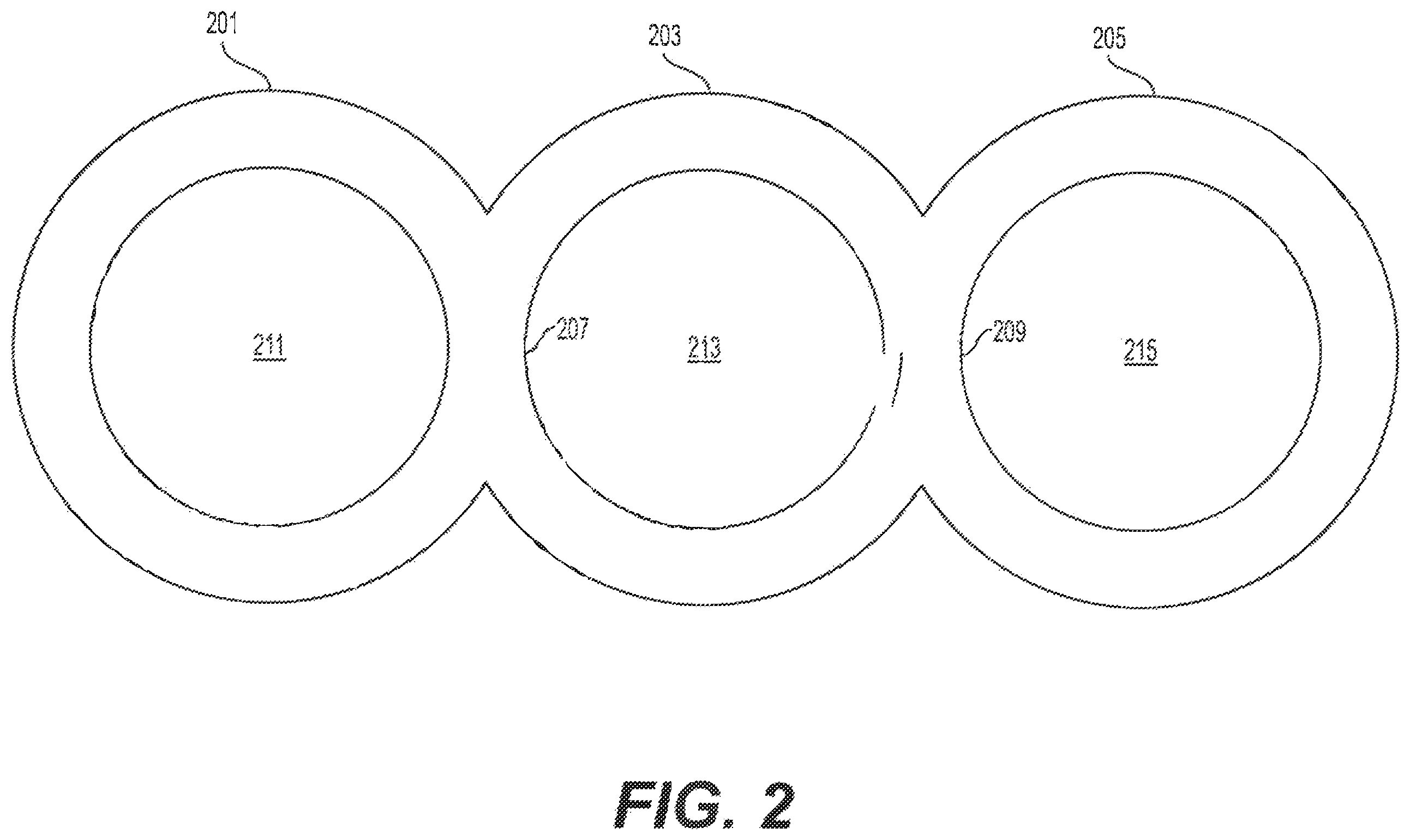 Patent US12590390 Figure 2 – Interlocking braided structures