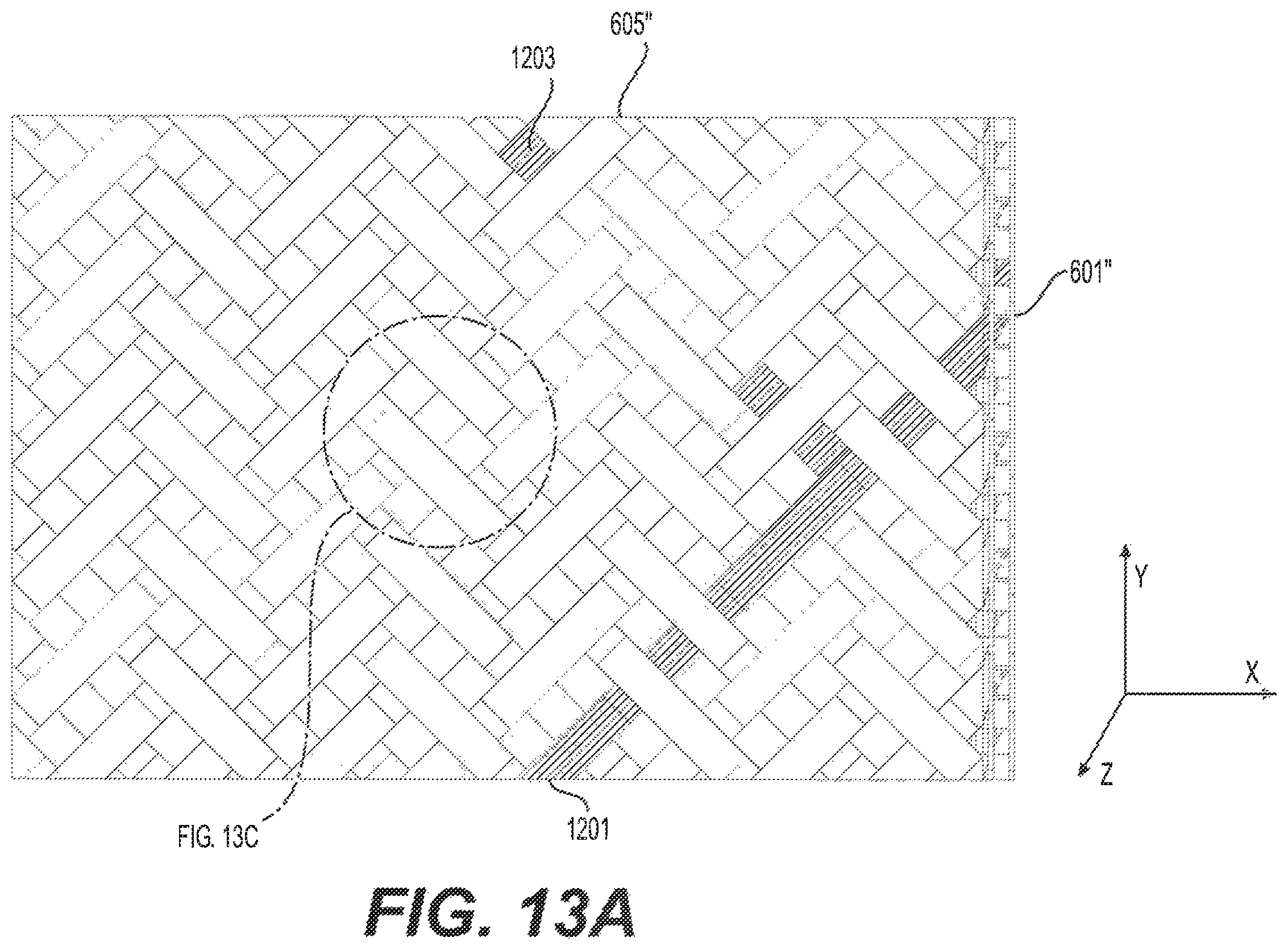 Patent US12590390 Figure 14 – Interlocking braided structures
