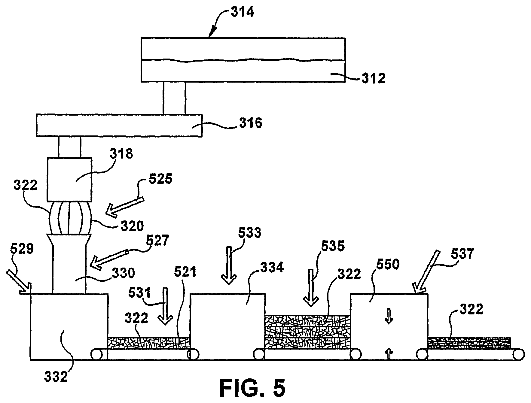 Patent US12590393 Figure 13 – Method of forming a web from fibrous materials