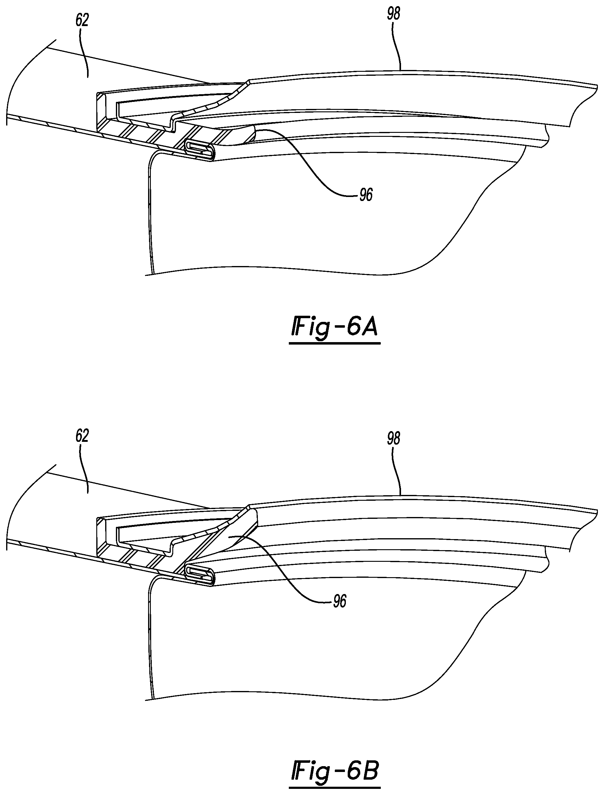 Patent US12590394 Figure 5 – Air bypass seal with backer for improved drying performance in a combination washer/dryer