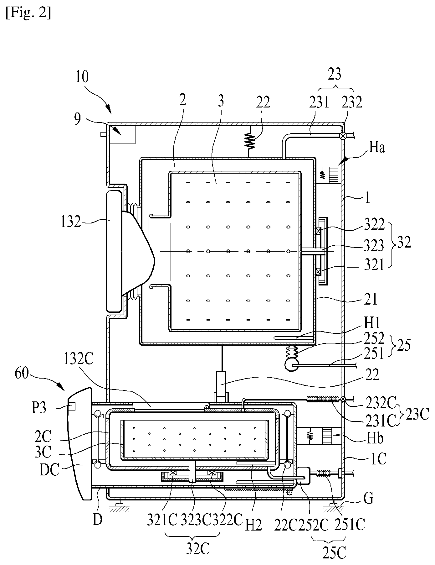 Patent US12590396 Figure 2 – Interface and laundry treating apparatus having the same