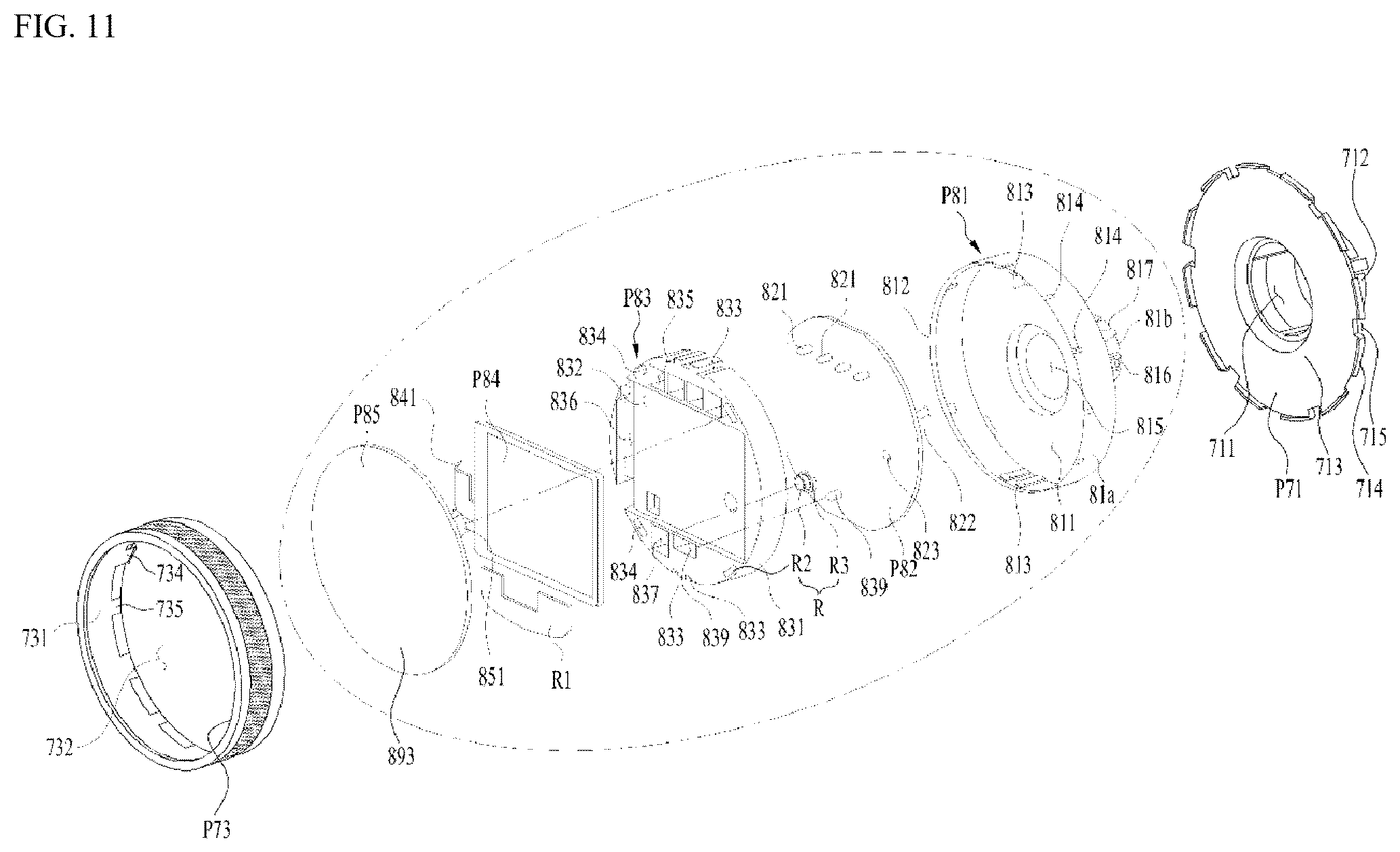 Patent US12590396 Figure 11 – Interface and laundry treating apparatus having the same