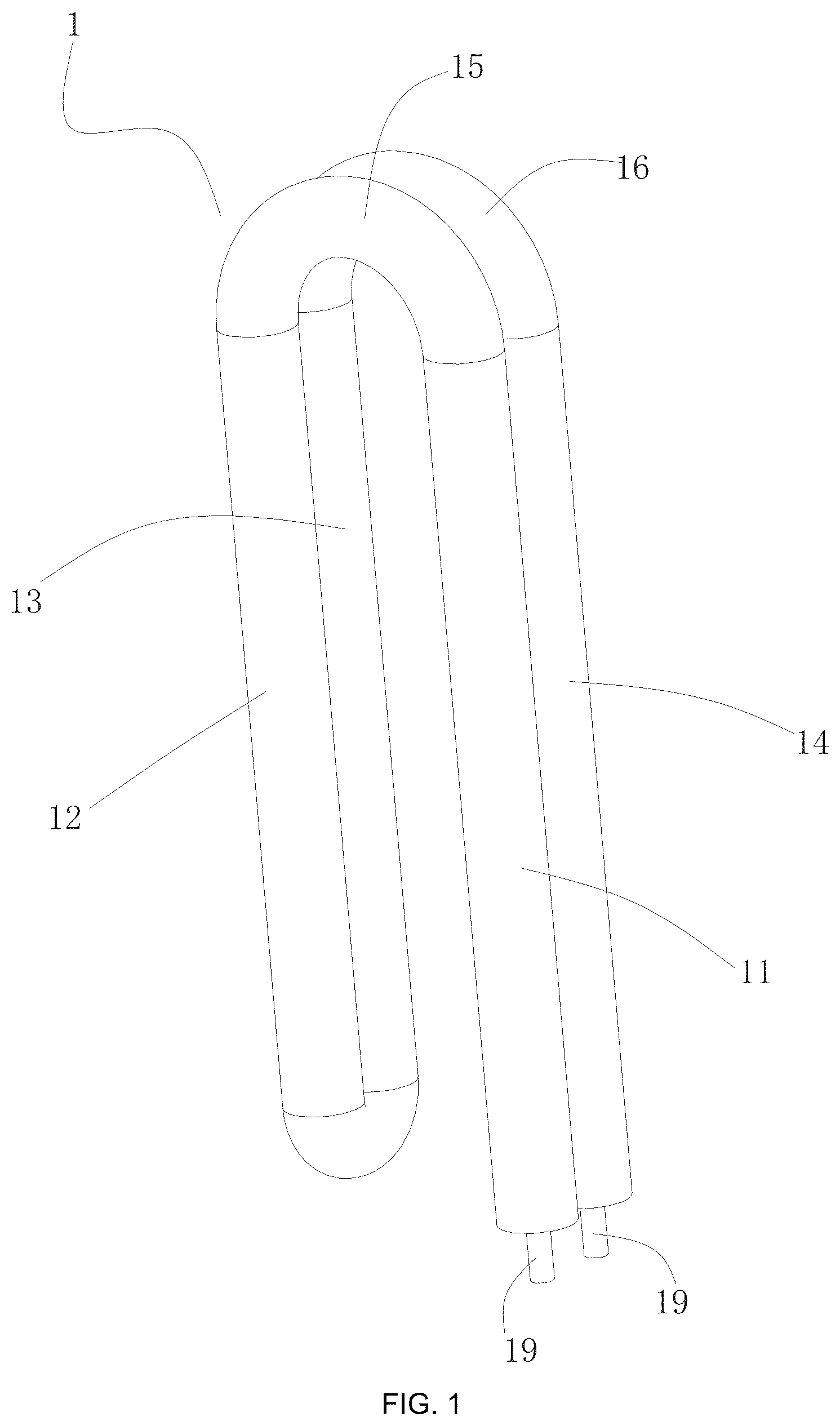 Patent US12590406 Figure 1 – Heating unit, heating inner chamber and hanging ironing machine
