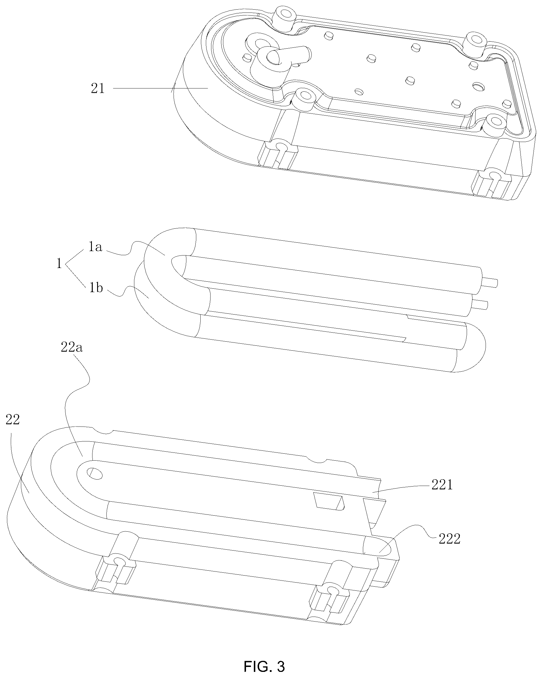 Patent US12590406 Figure 3 – Heating unit, heating inner chamber and hanging ironing machine