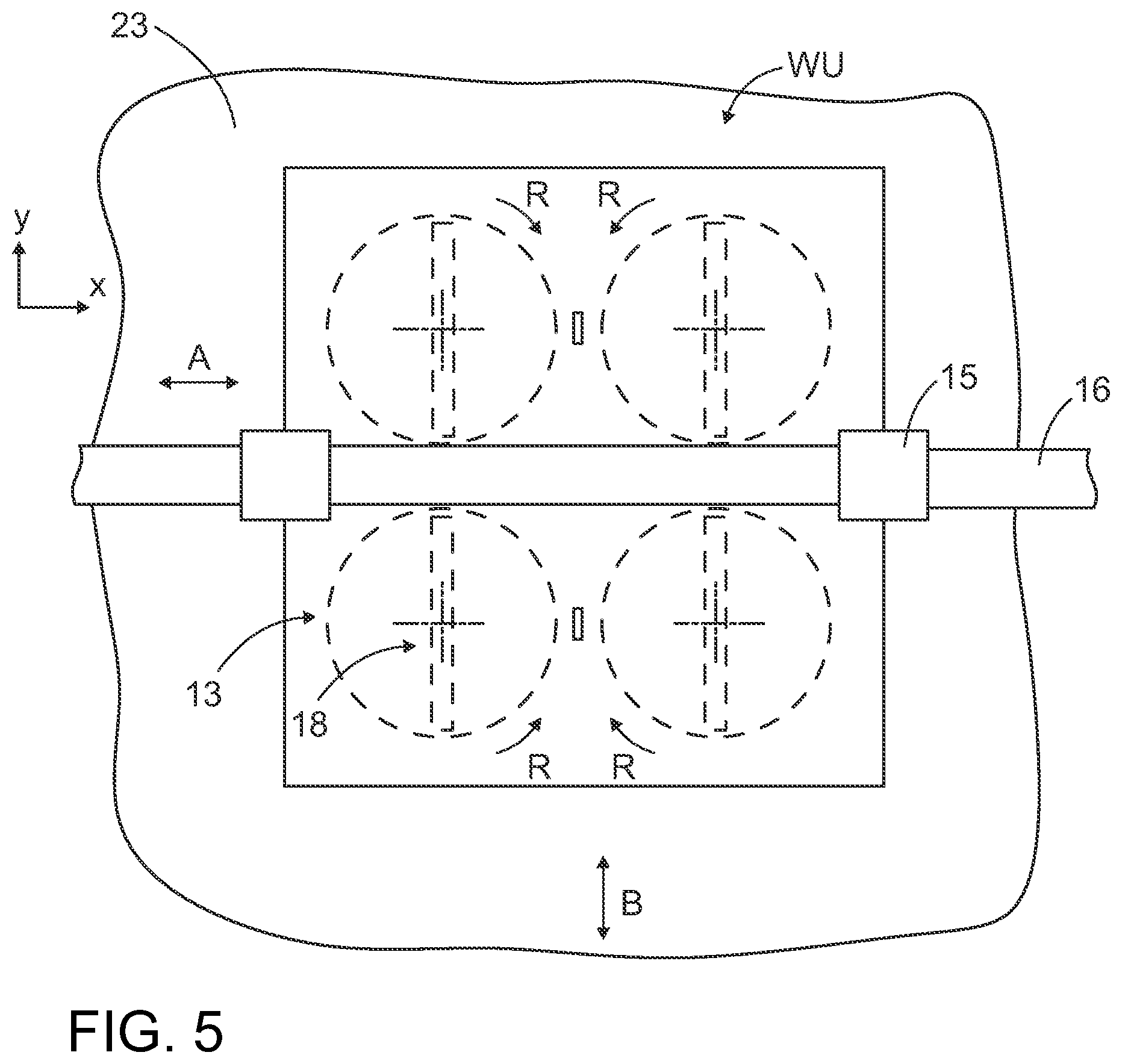 Patent US12590408 Figure 3 – Washing unit, planar washing machine and method