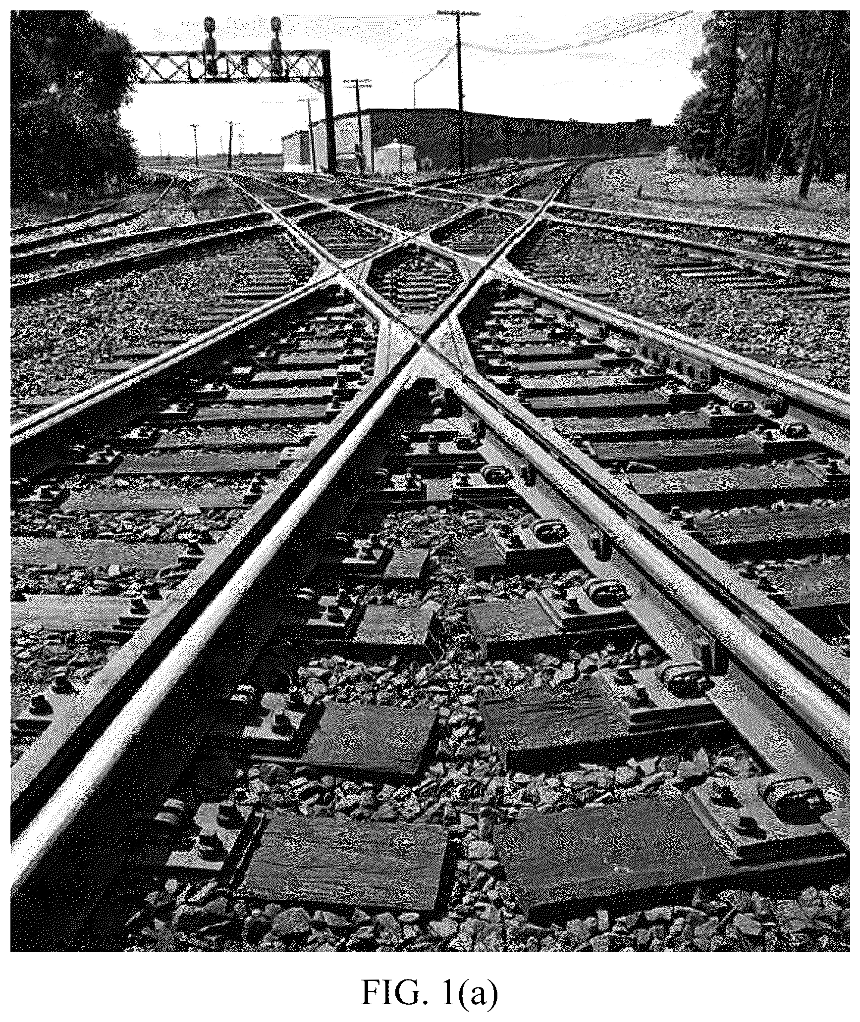 Patent US12590421 Figure 1 – Gapless railway diamond: a new type of railway track component providing unbroken running surfaces across the flangeways of an intersecting railway line