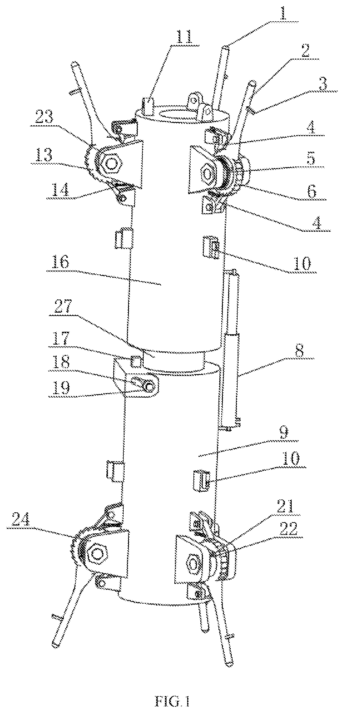 Patent US12590425 — Intelligent reinforcing support for reinforced concrete low-box girders and method for minimally invasive reinforcement — Figure 1