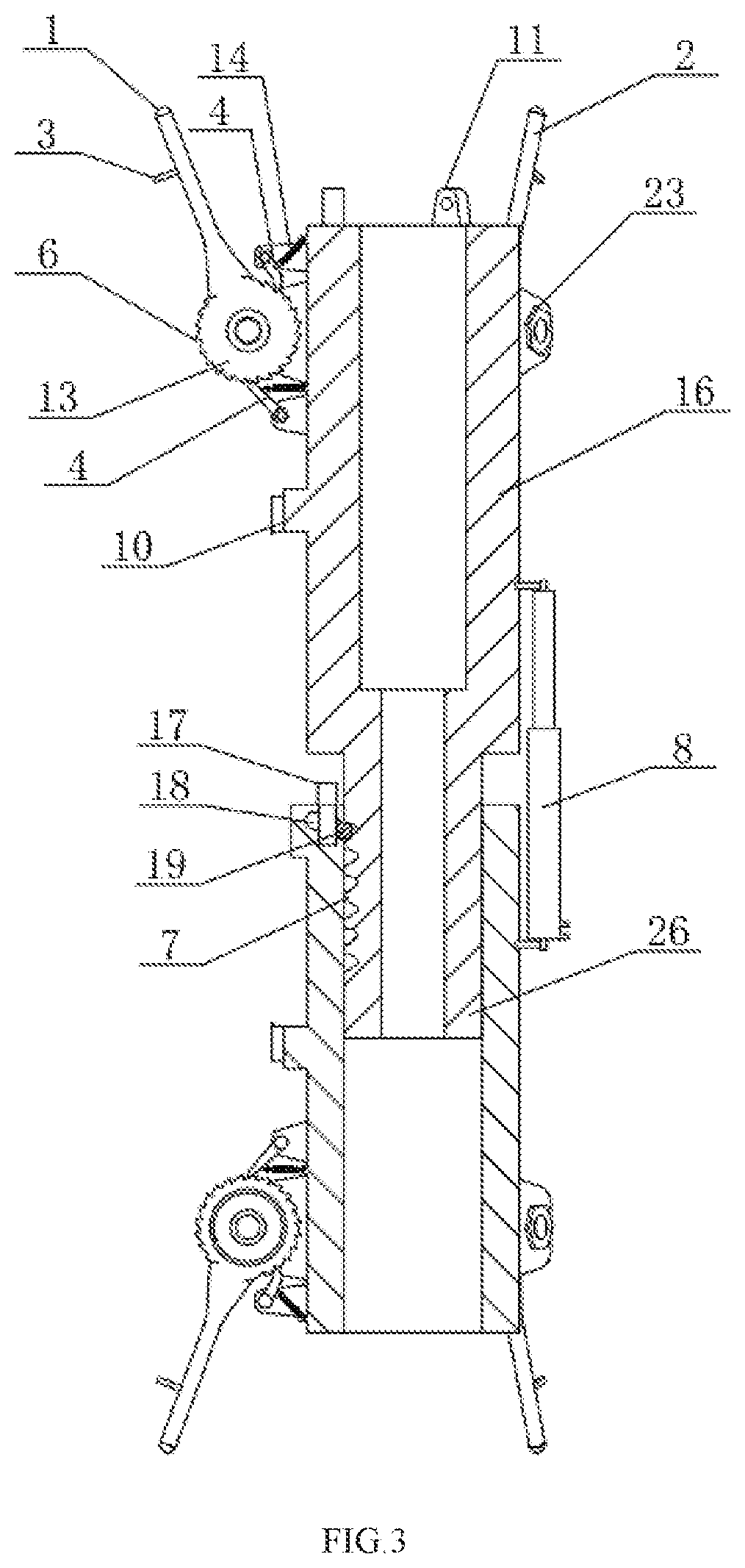Patent US12590425 Figure 3 – Intelligent reinforcing support for reinforced concrete low-box girders and method for minimally invasive reinforcement