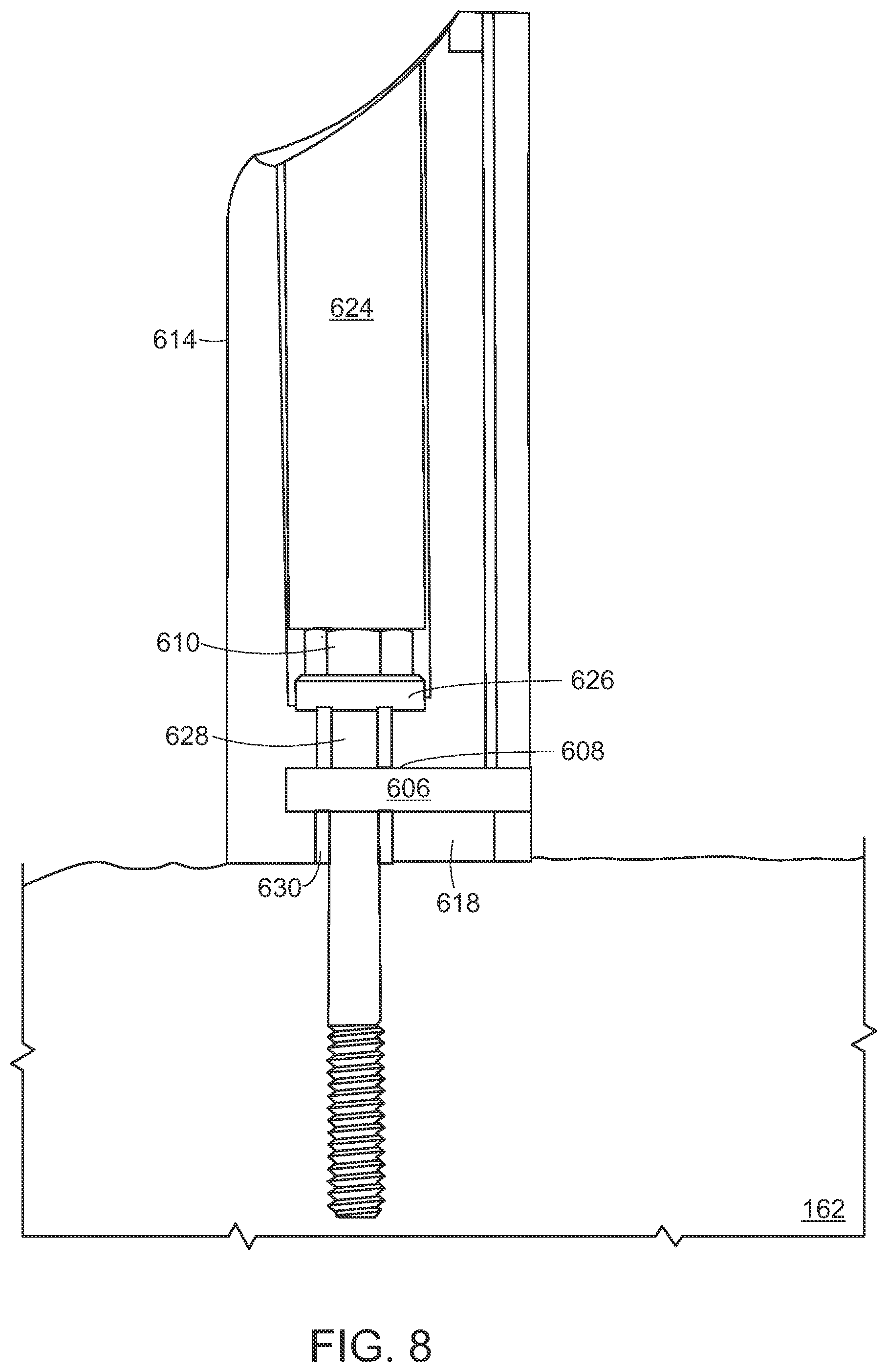 Patent US12590427 Figure 11 – Guard rail system