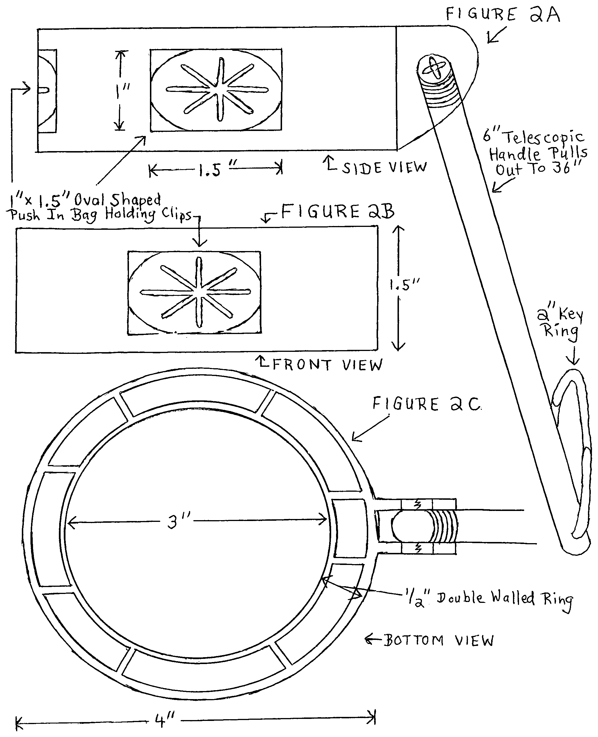 Patent US12590429 Figure 2 – Telescopic pooper scooper