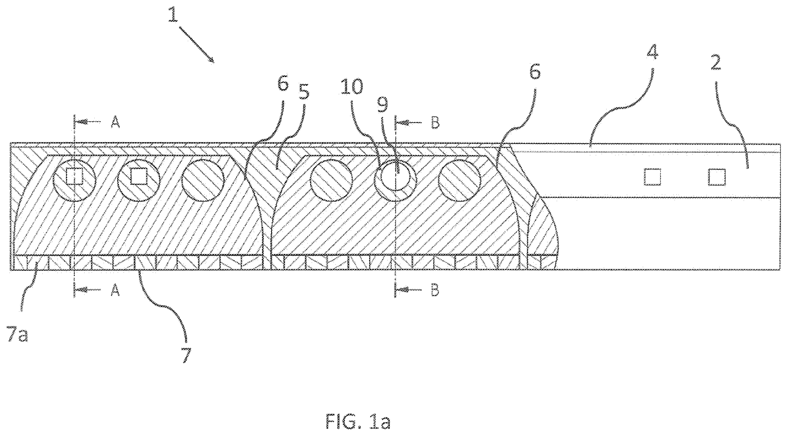 Patent US12590430 Figure 1 – Clearing strip for the clearing blade of a snowplow