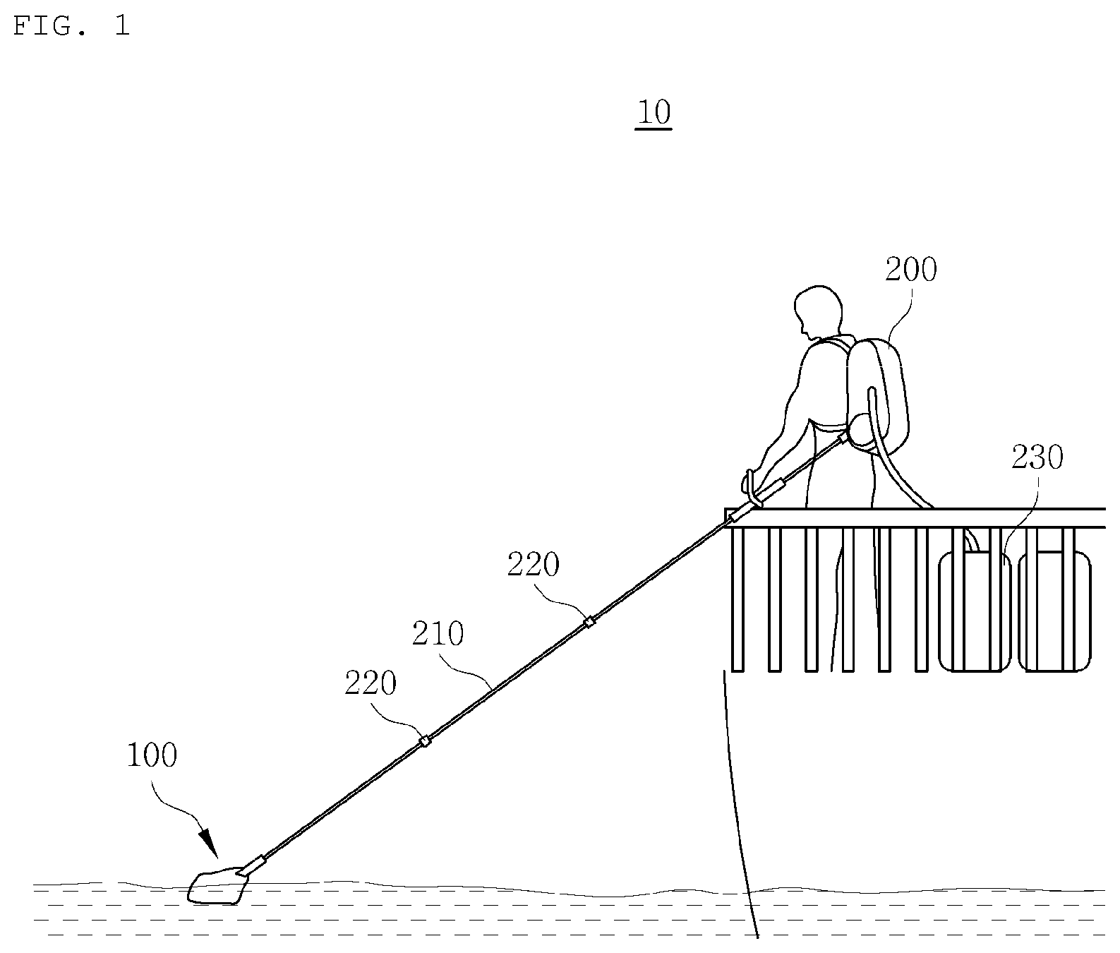 Patent US12590431 — Portable oil skimmer — Figure 1