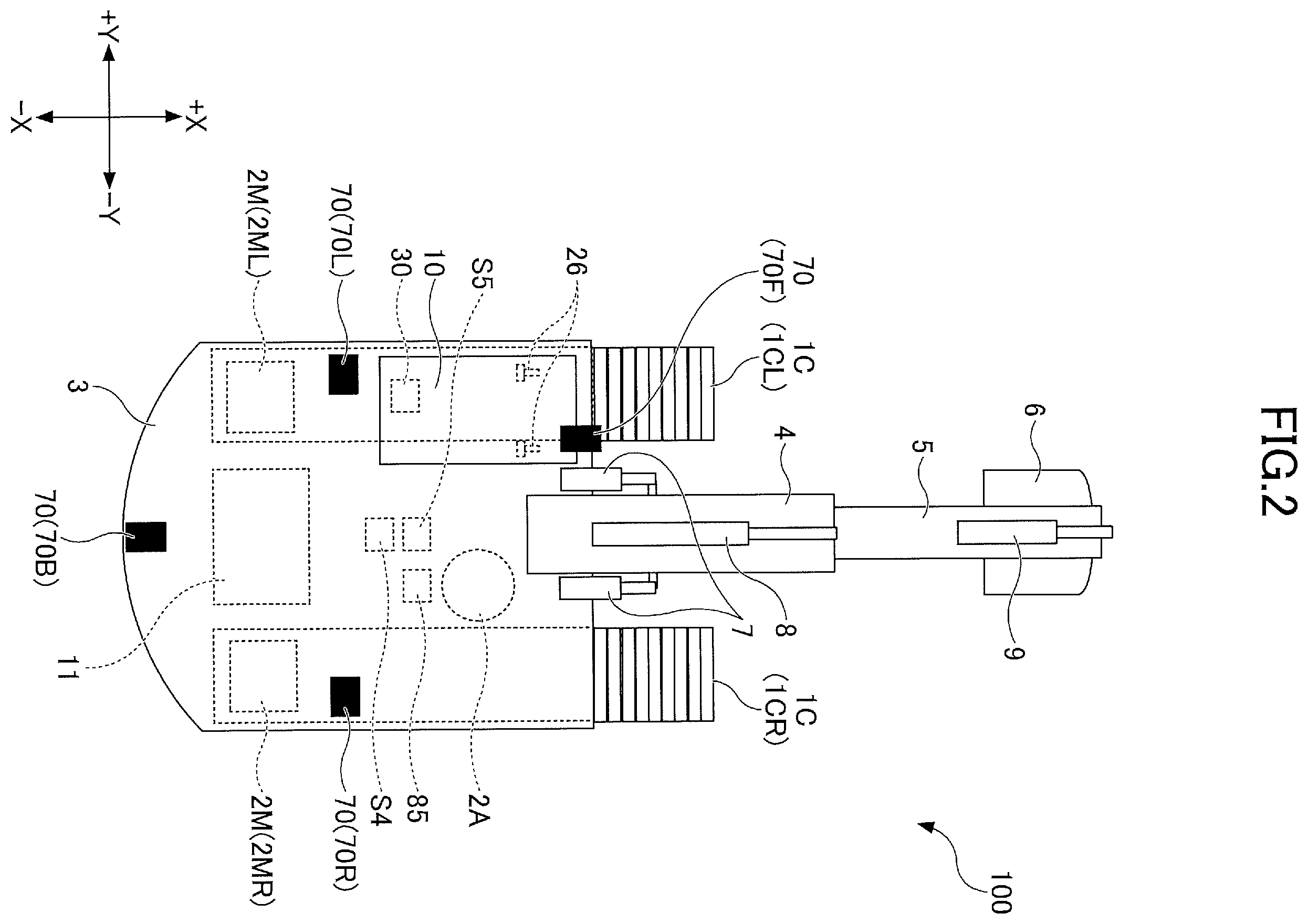 Patent US12590436 Figure 2 – Shovel capable of preventing motion thereof from being uniformly restricted