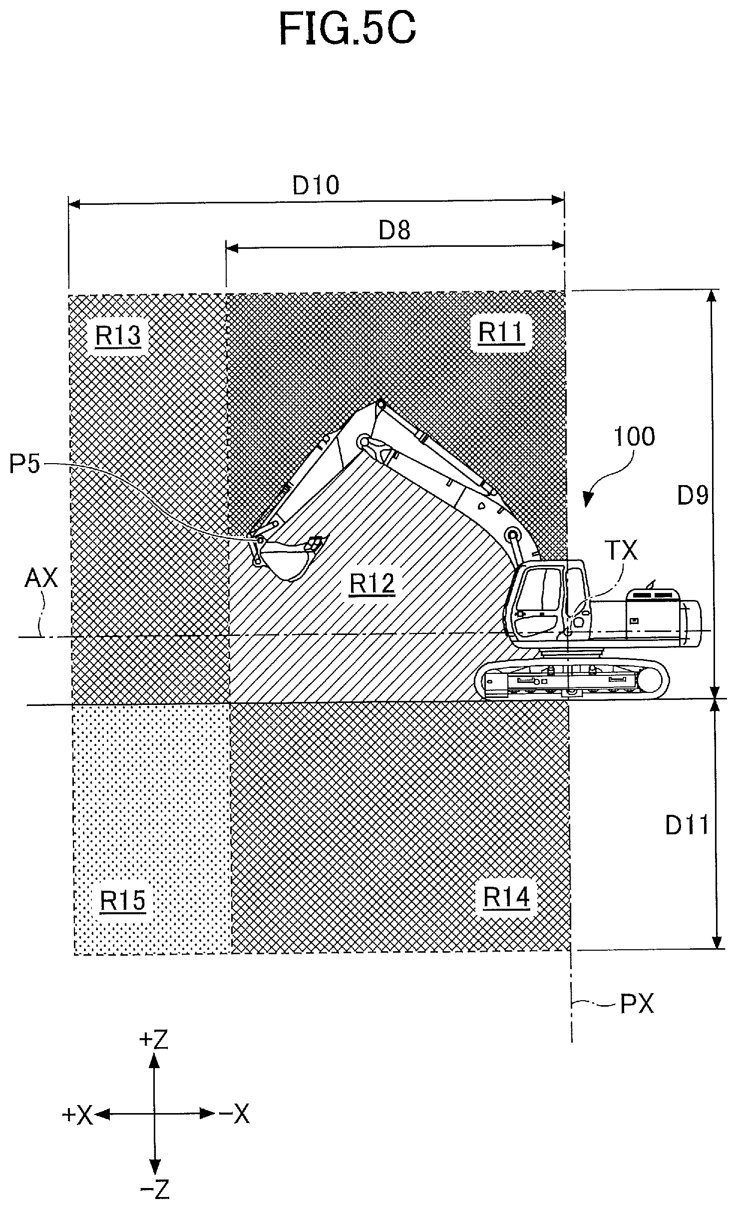 Patent US12590436 Figure 7 – Shovel capable of preventing motion thereof from being uniformly restricted