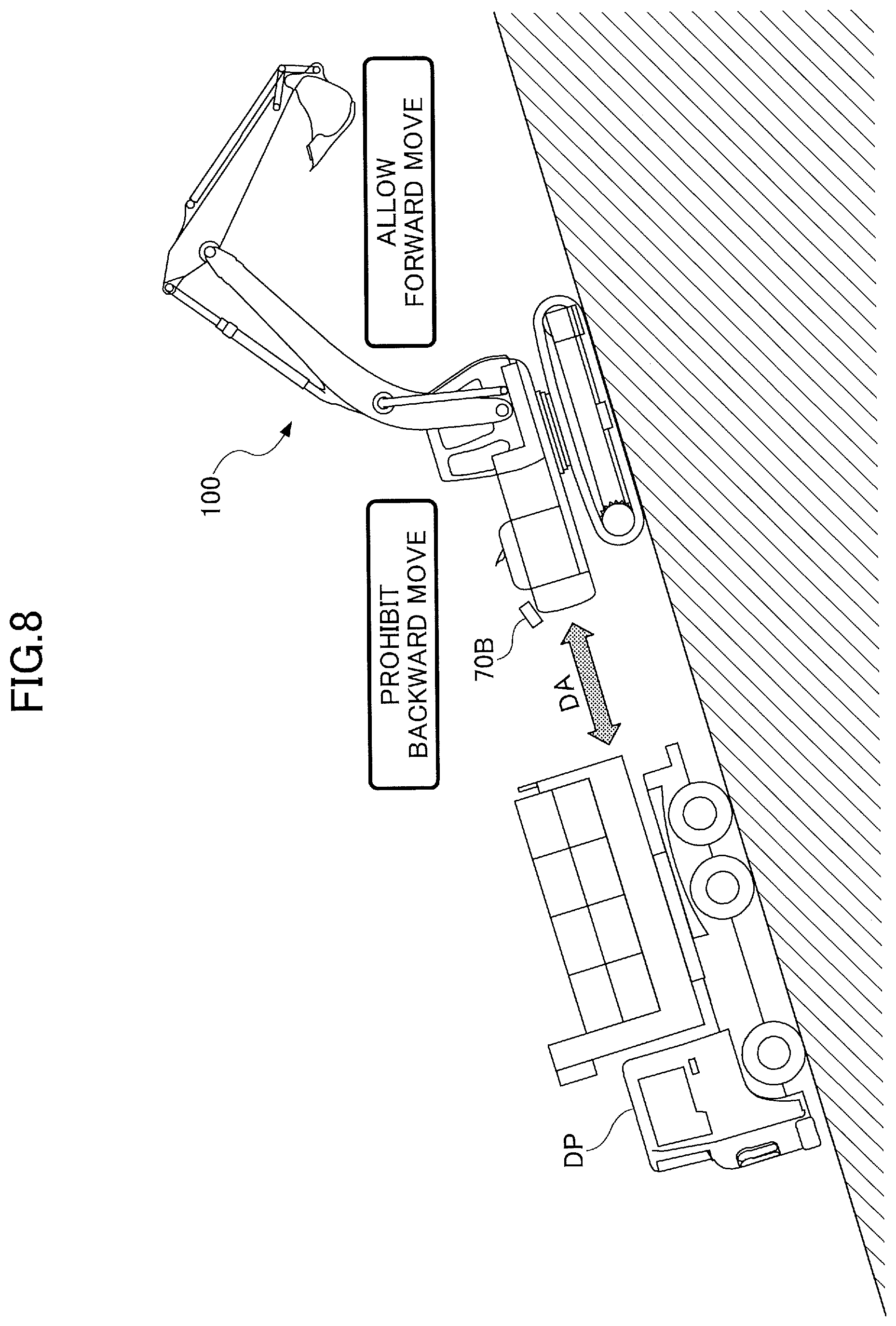Patent US12590436 Figure 10 – Shovel capable of preventing motion thereof from being uniformly restricted