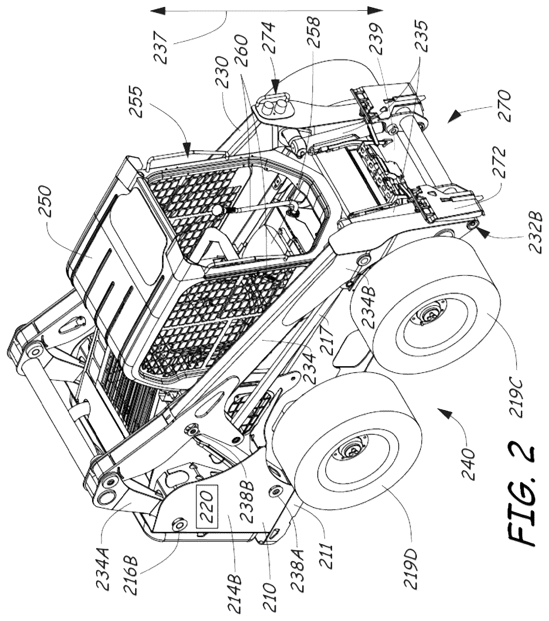 Patent US12590437 Figure 2 – Systems and methods of providing ride control with a power machine