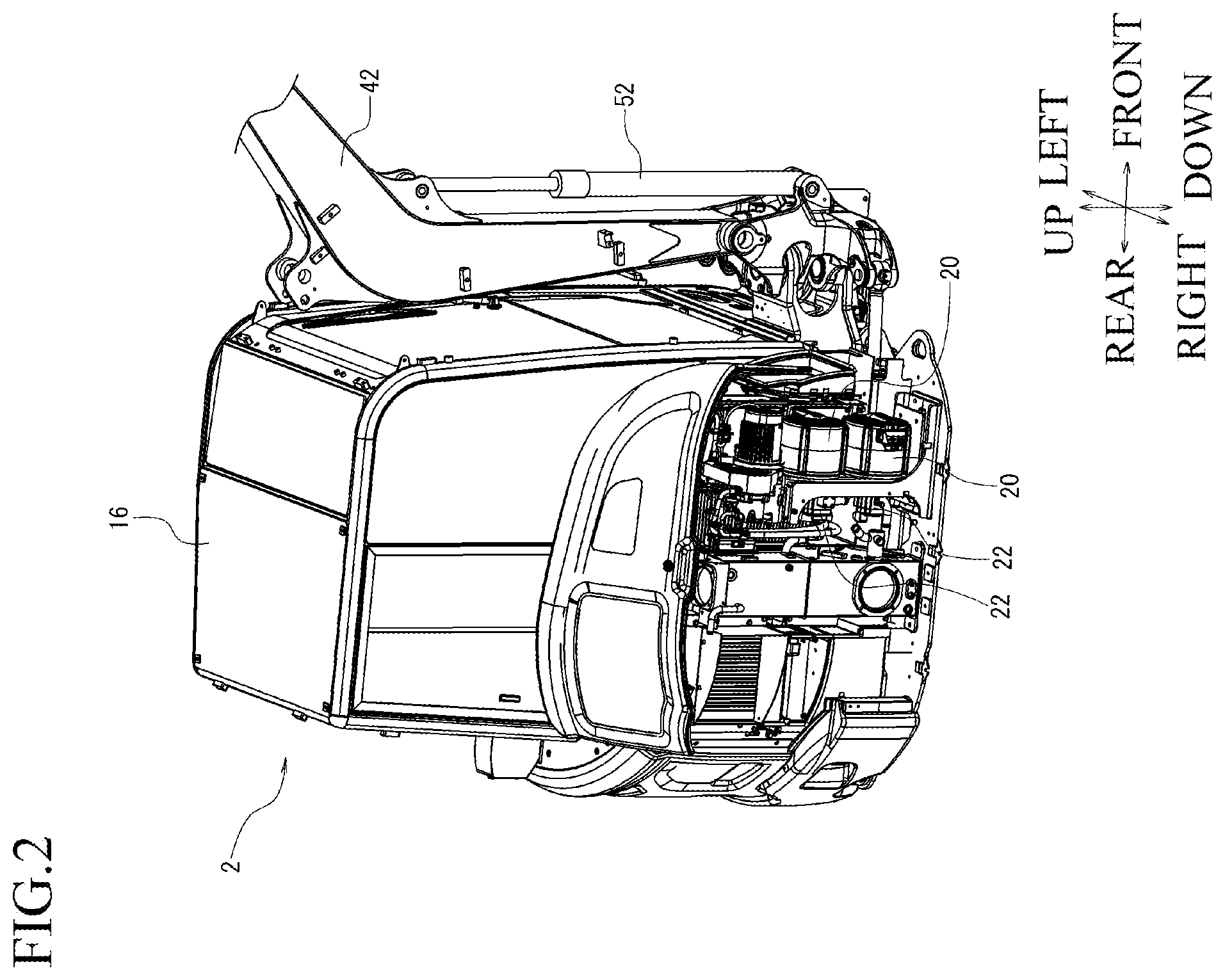 Patent US12590439 Figure 2 – Working vehicle