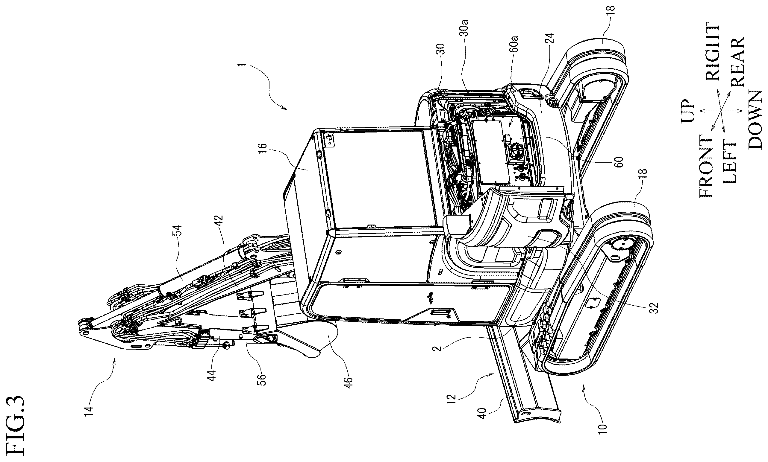 Patent US12590439 Figure 3 – Working vehicle