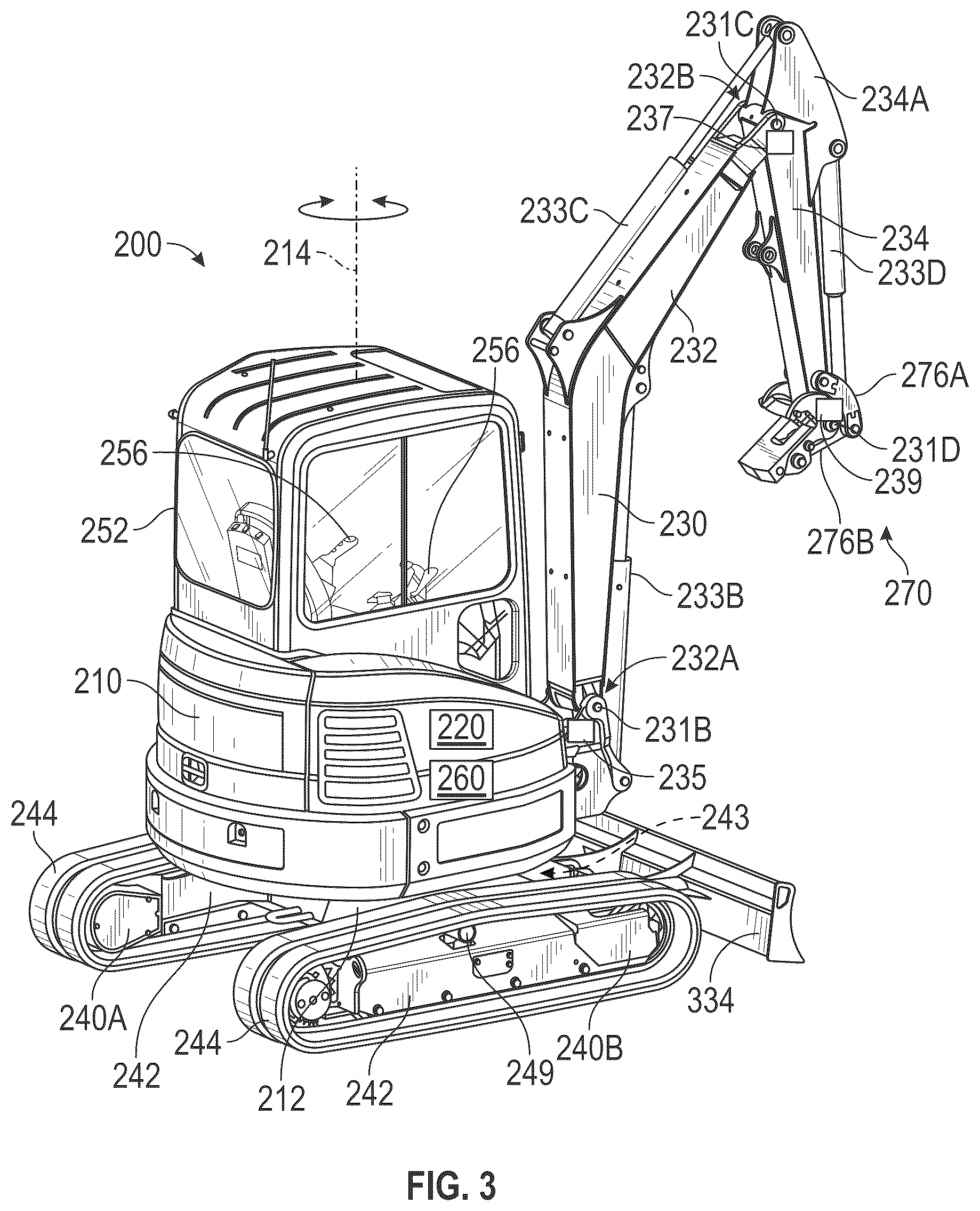 Patent US12590440 Figure 3 – Systems and methods for control of excavators and other power machines