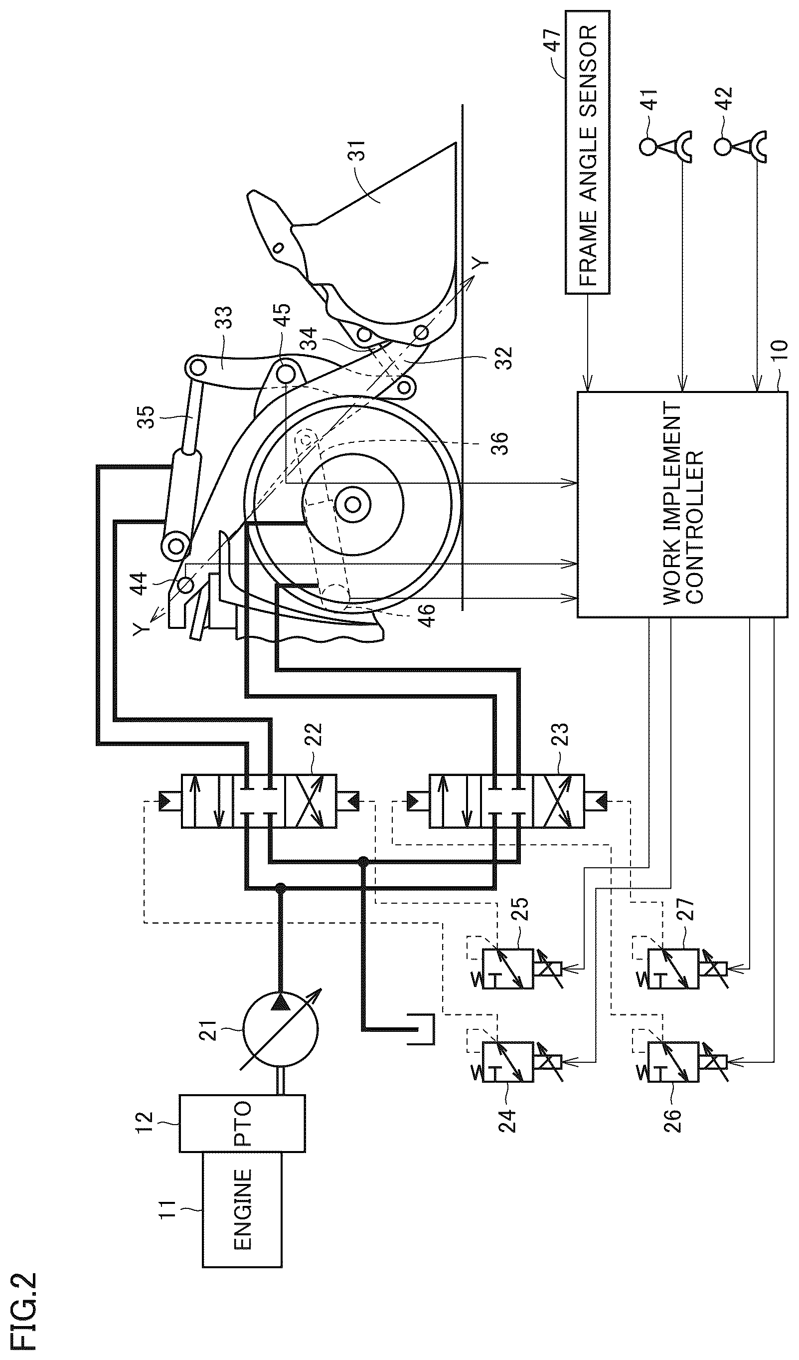 Patent US12590442 Figure 2 – Control system and control method for work machine