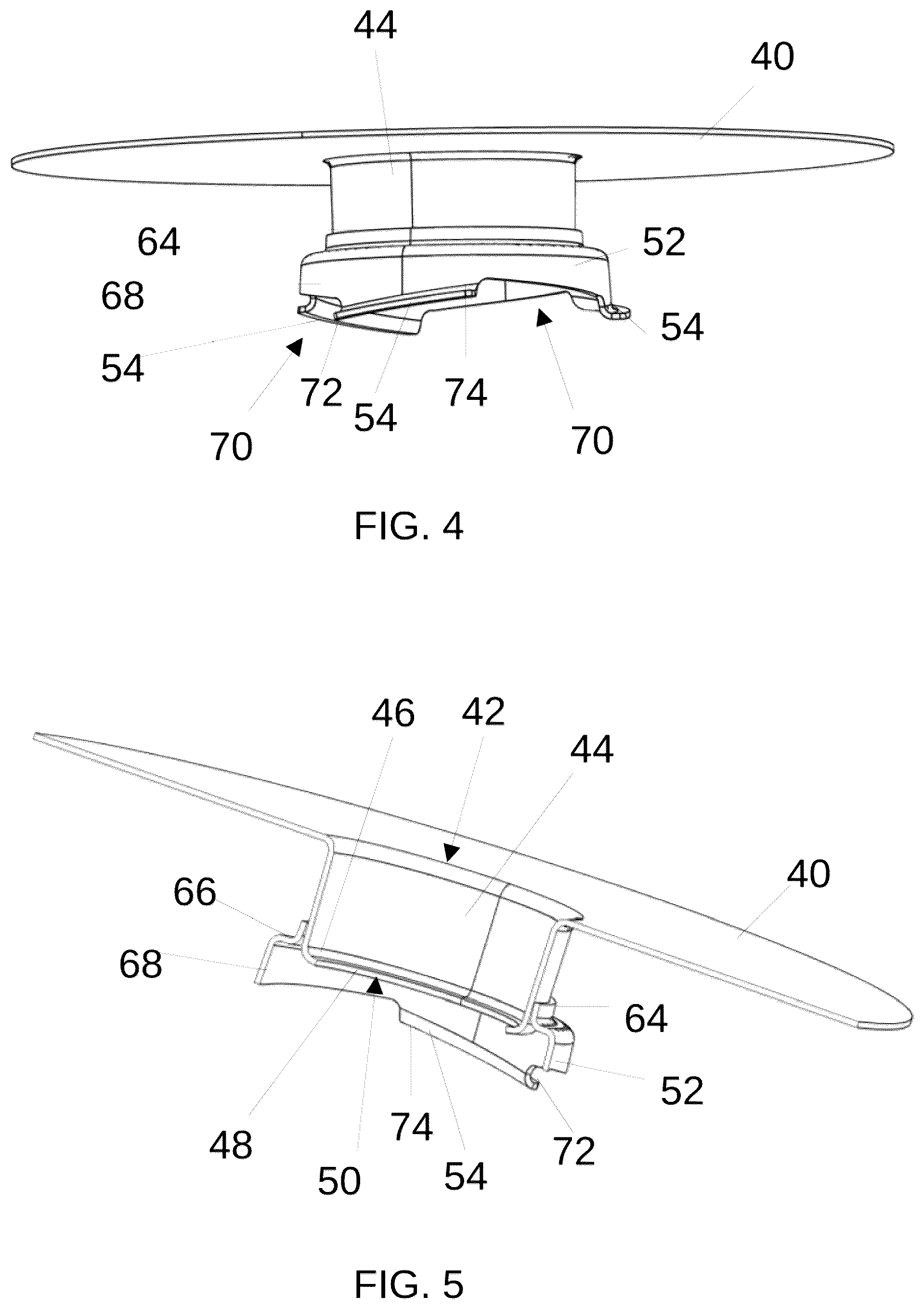Patent US12590446 Figure 4 – Sink with integrated drain/waste disposal bracket