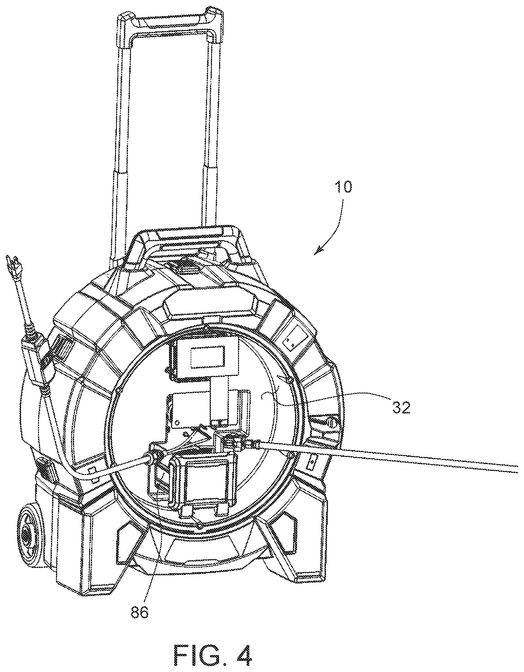 Patent US12590447 Figure 4 – Drain cleaner with cable counting