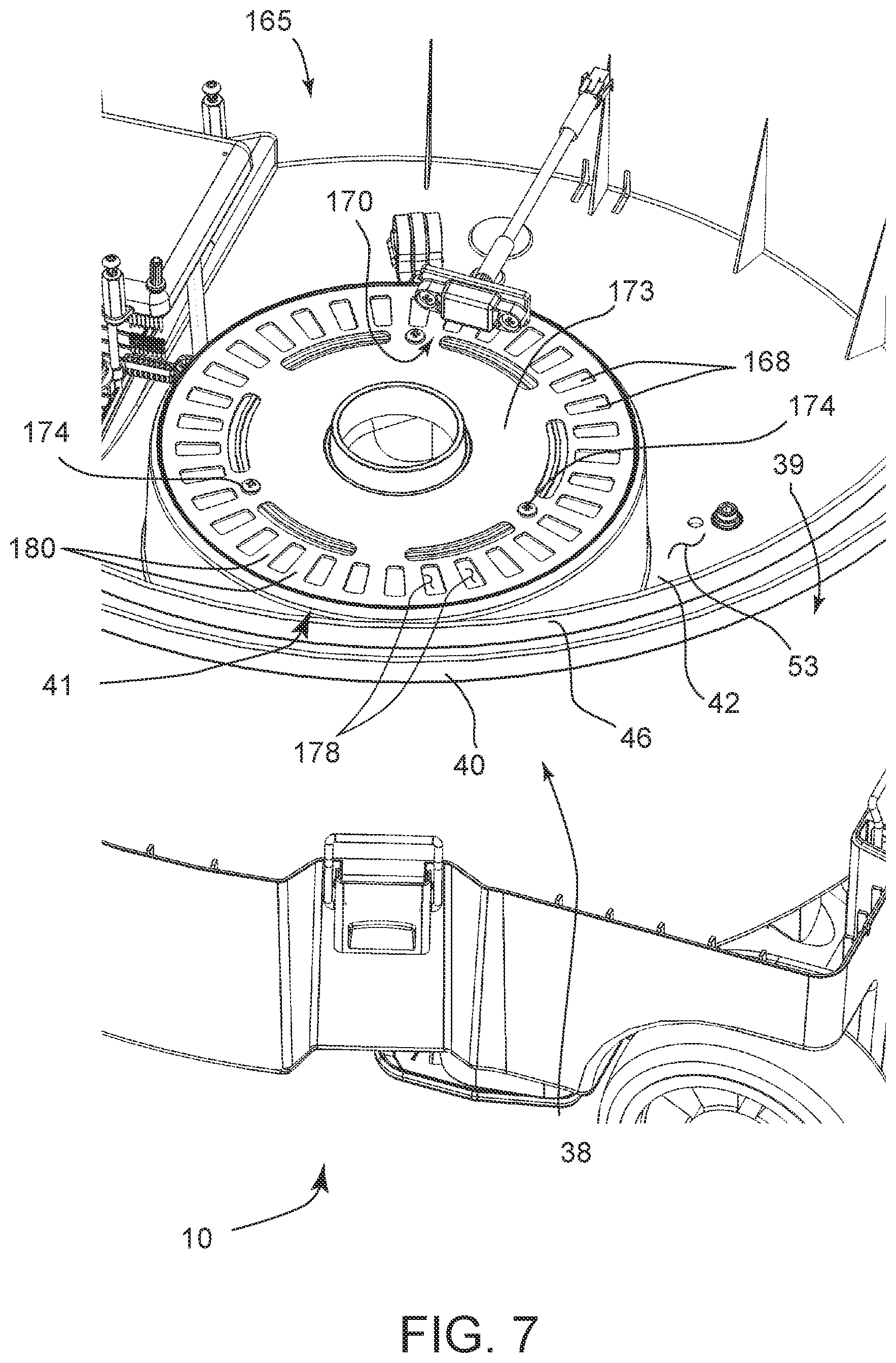 Patent US12590447 Figure 7 – Drain cleaner with cable counting