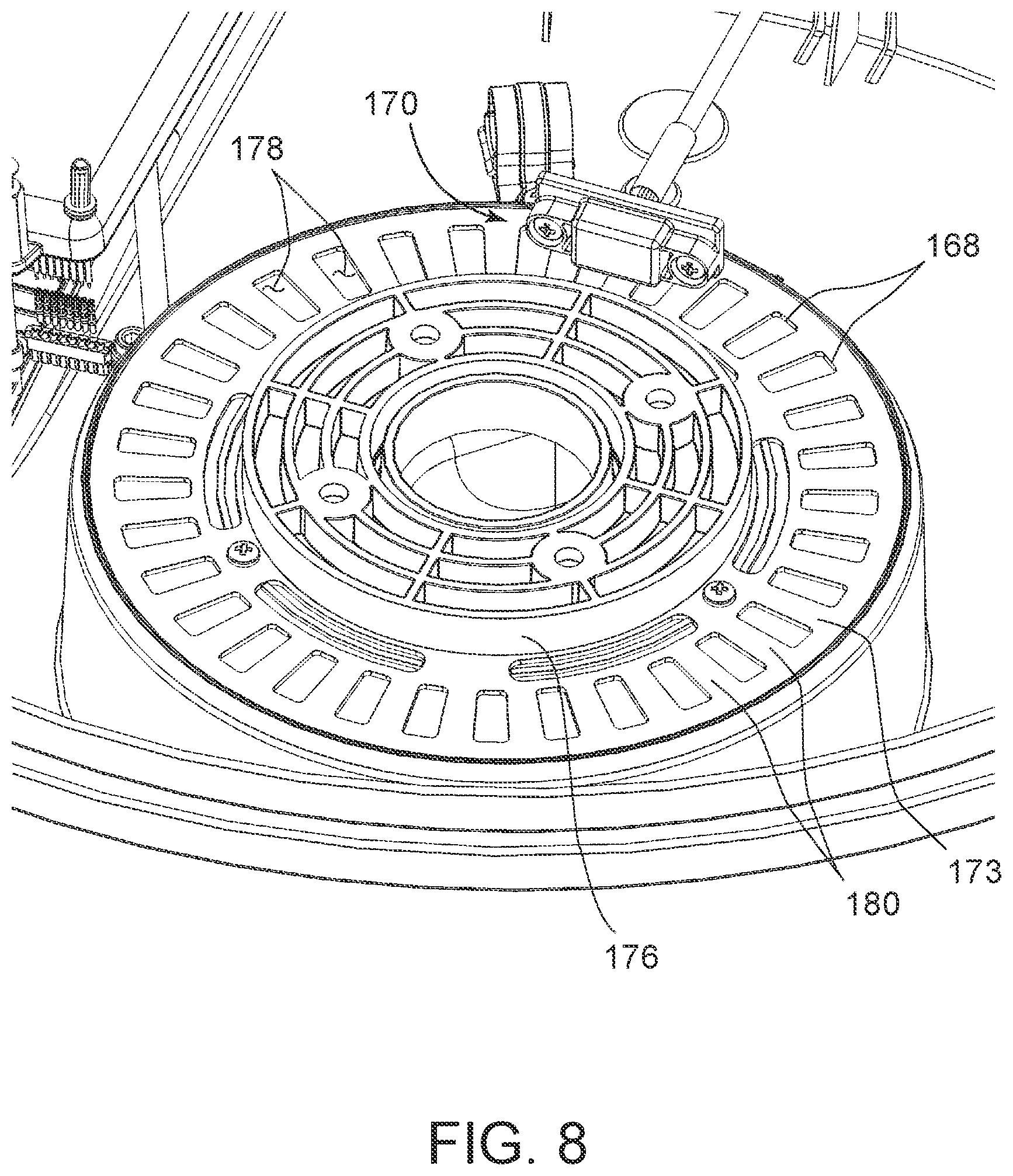 Patent US12590447 Figure 8 – Drain cleaner with cable counting