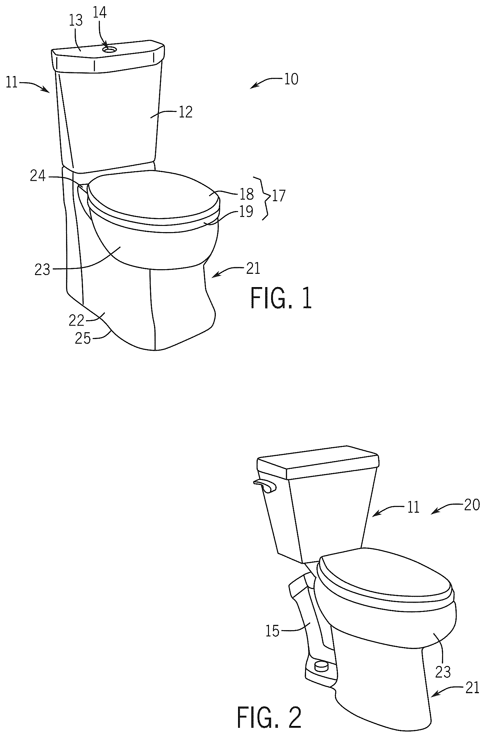 Patent US12590449 Figure 1 – Toilet