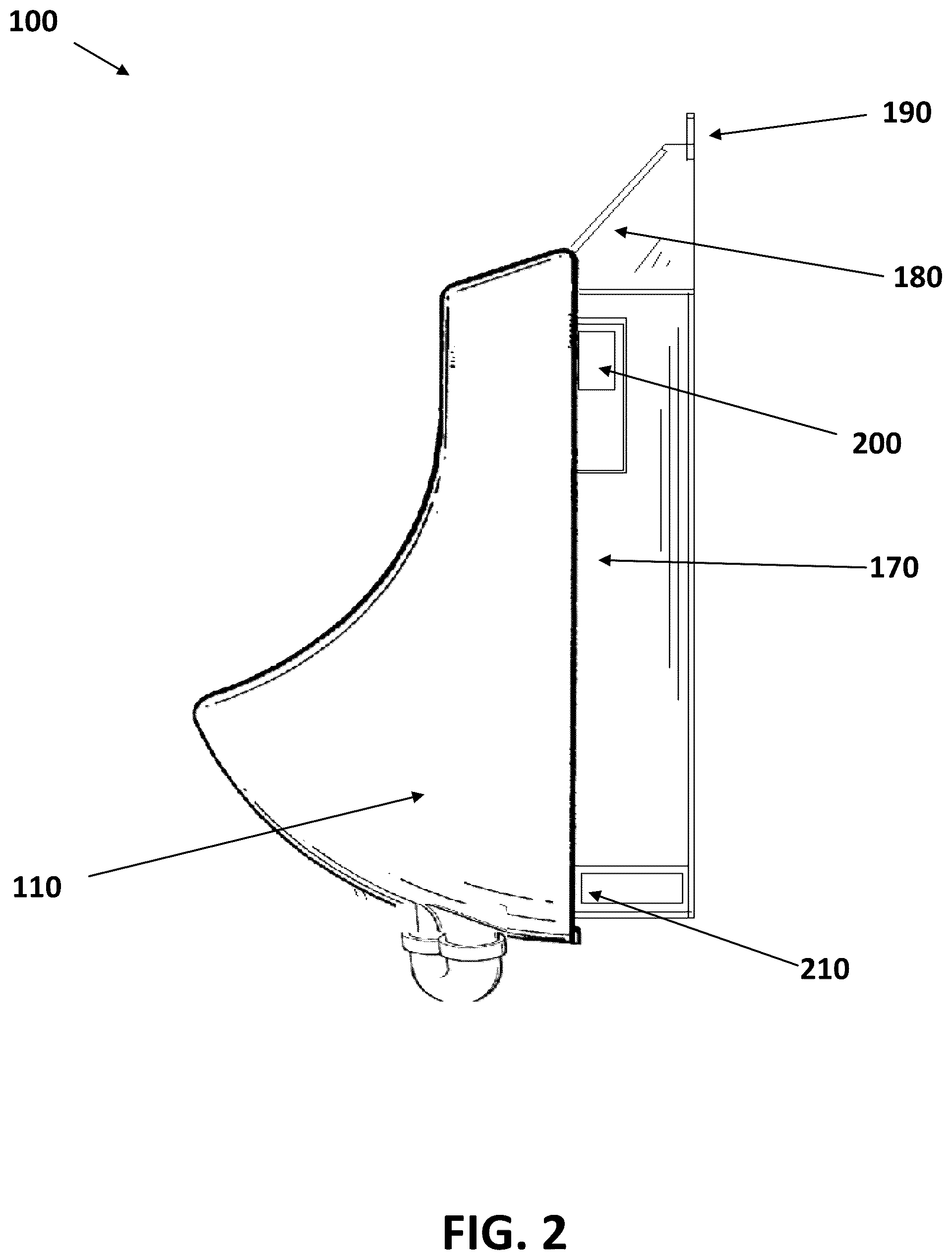 Patent US12590450 Figure 2 – Urinal system