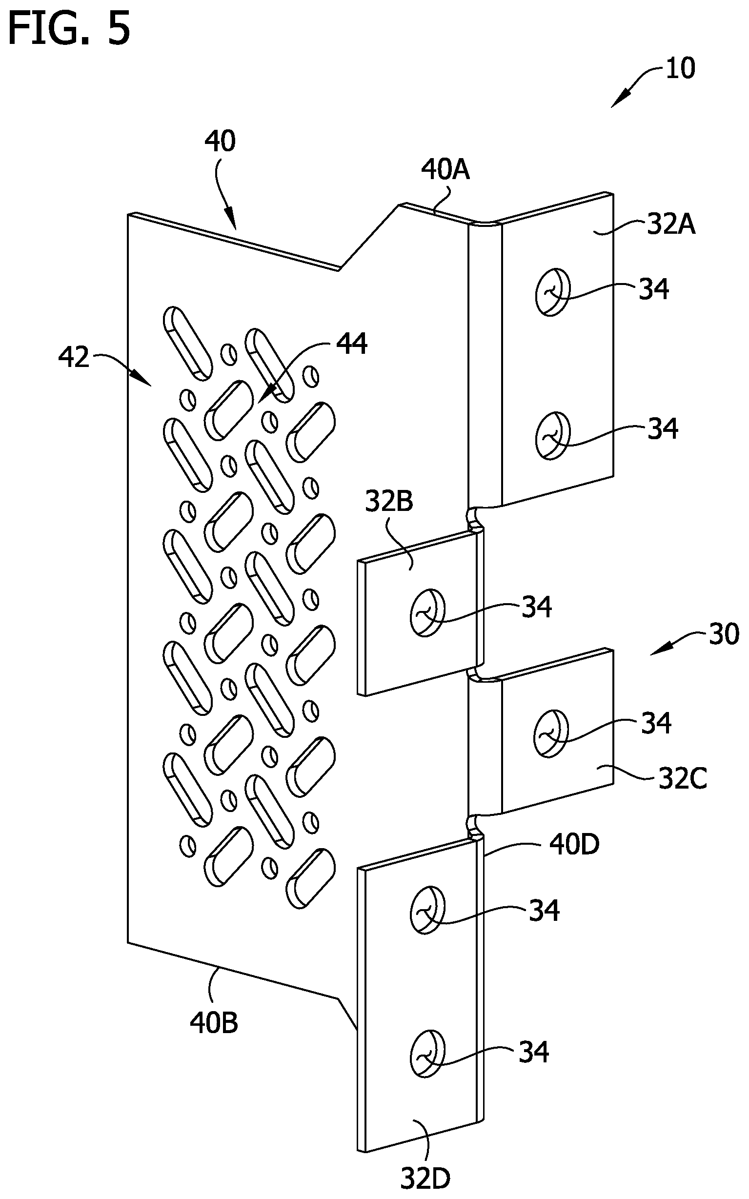 Patent US12590453 Figure 5 – Concealed structural connector
