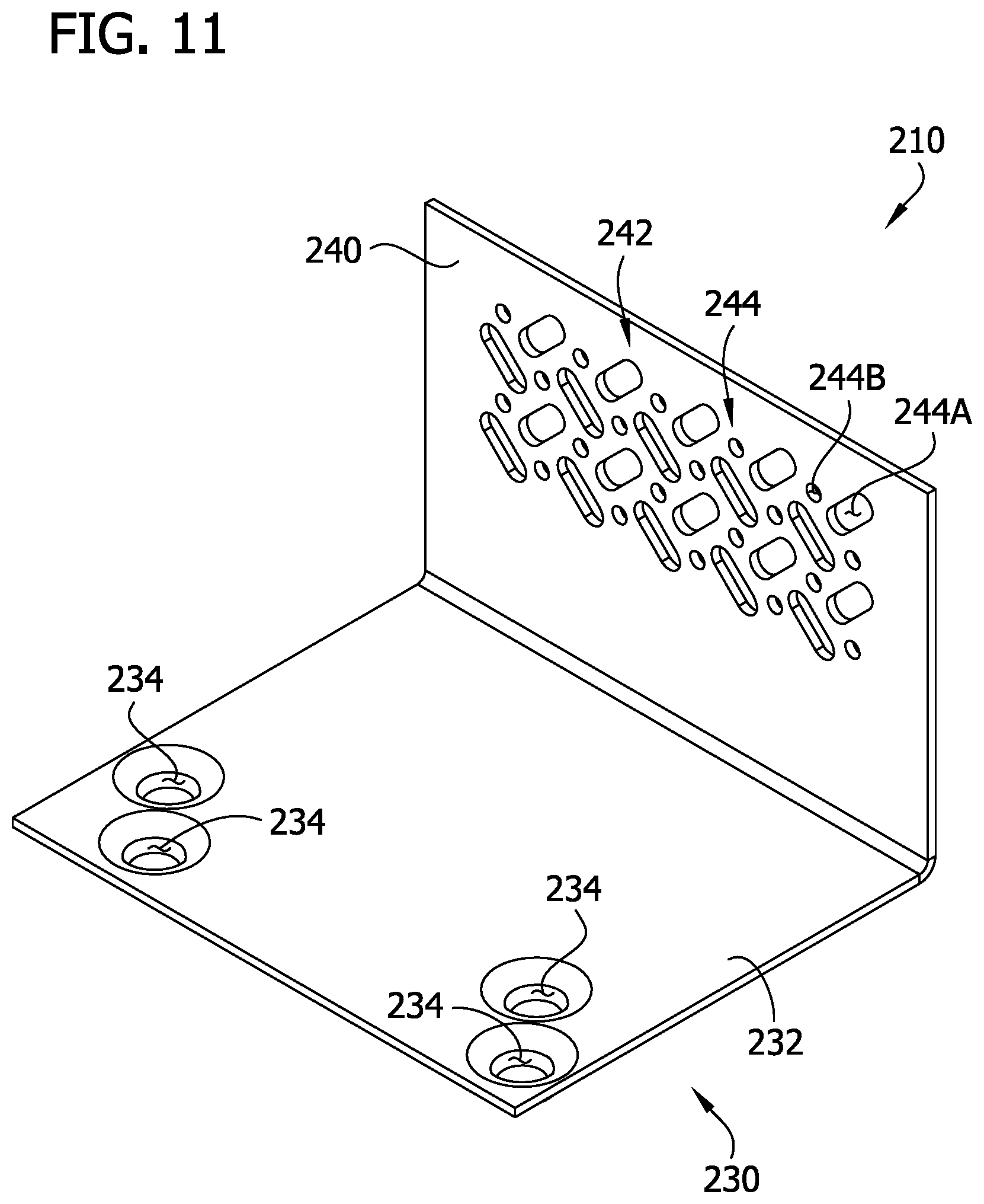 Patent US12590453 Figure 11 – Concealed structural connector