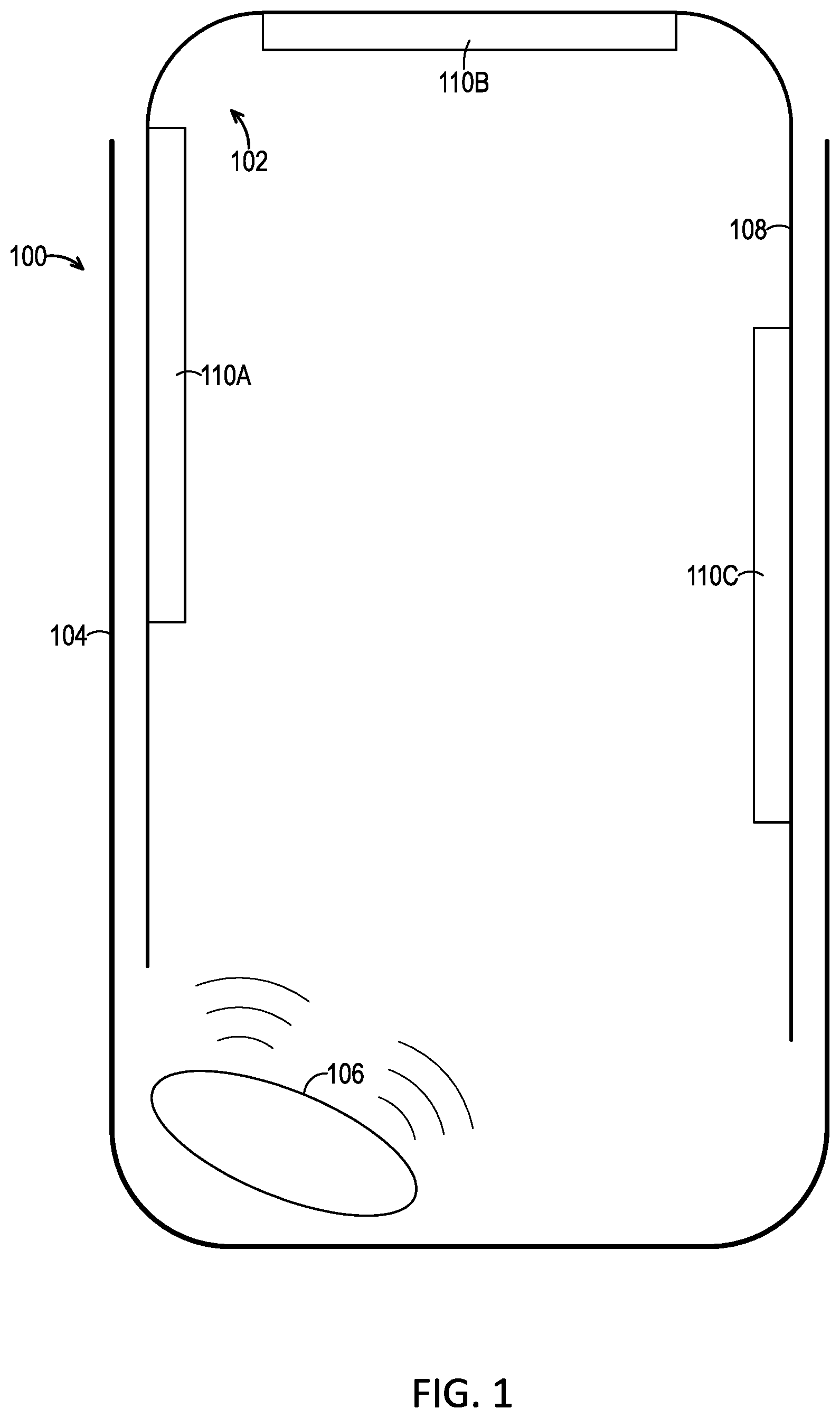 Patent US12590455 Figure 1 – Audio management system for a virtual production volume
