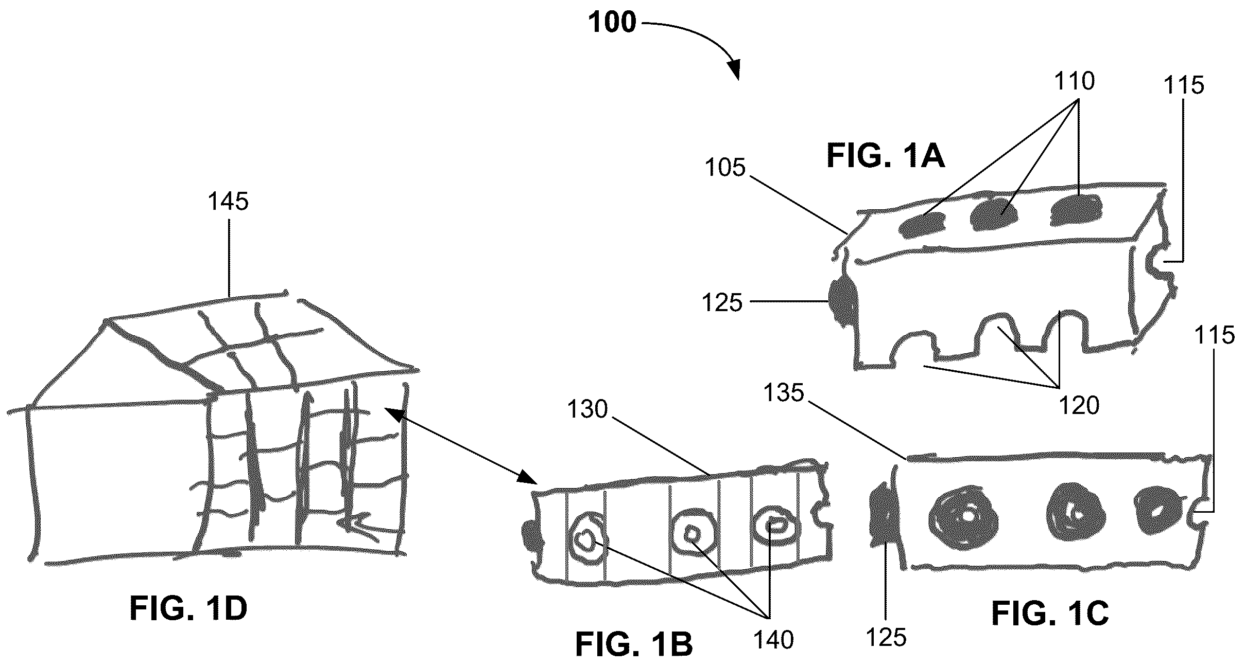 Patent US12590456 Figure 1 – Modular building blocks