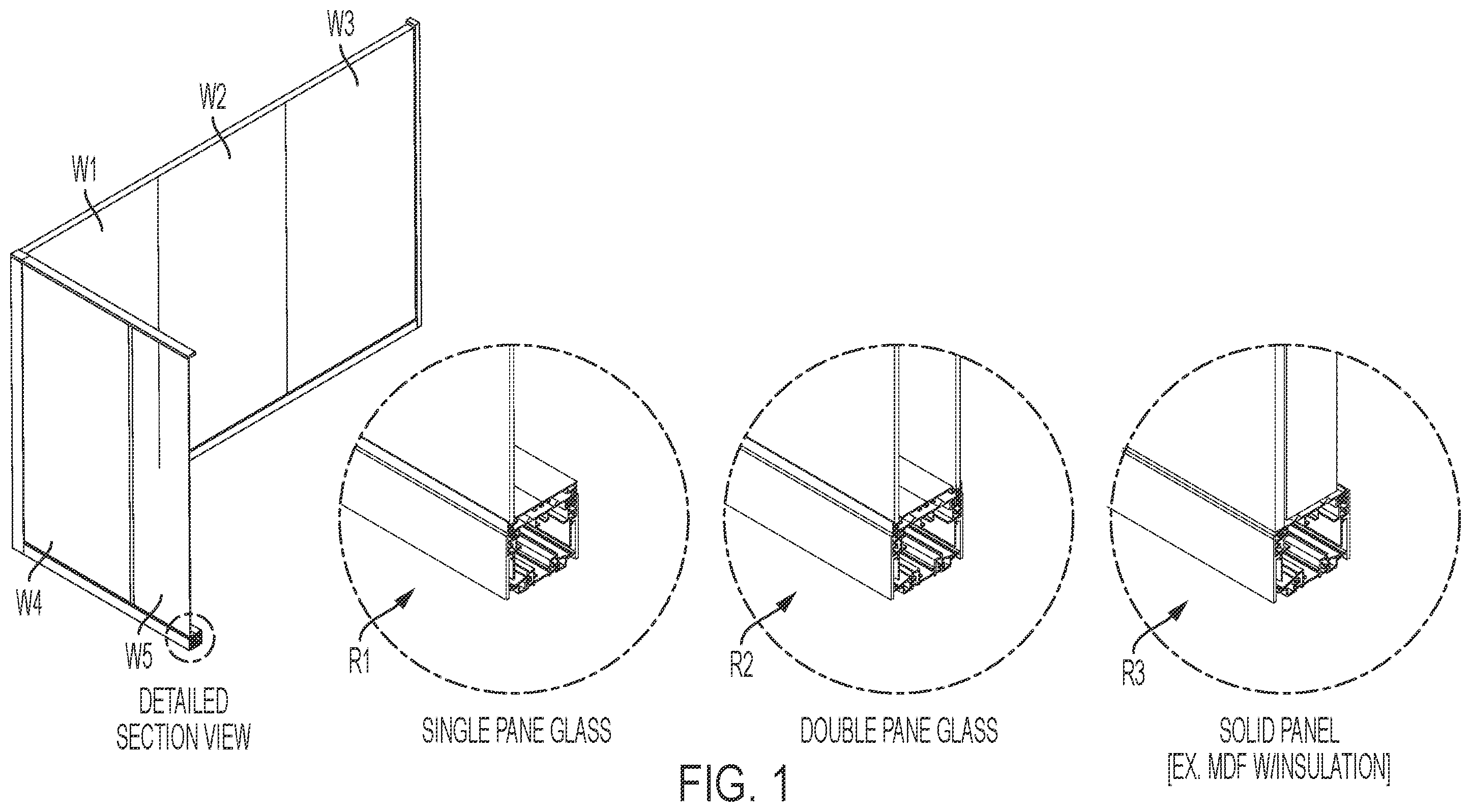 Patent US12590457 — System and method for mounting a panel to an internal frame of a modular wall — Figure 1
