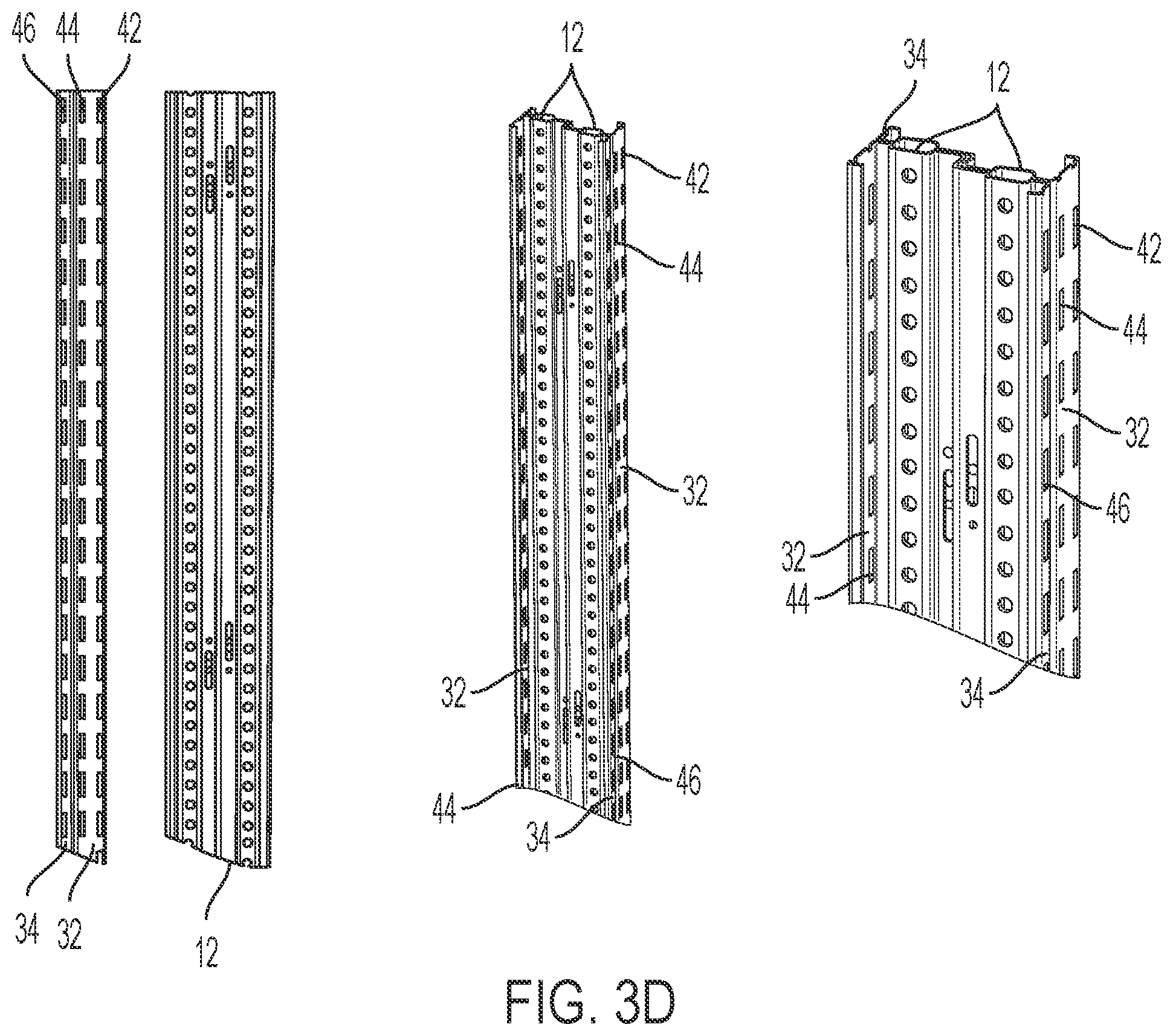 Patent US12590457 Figure 4 – System and method for mounting a panel to an internal frame of a modular wall